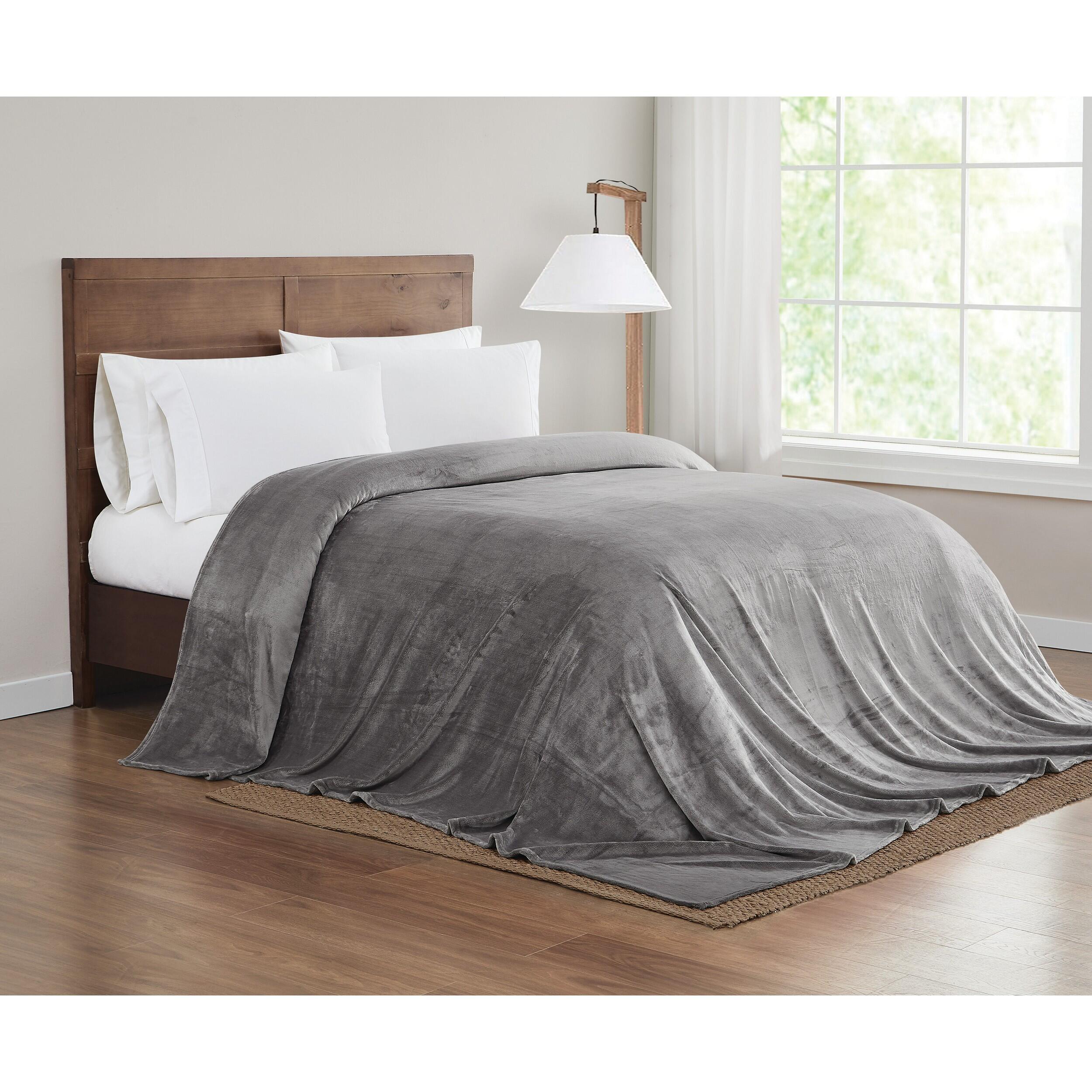 Truly Soft Throw, Gray, large