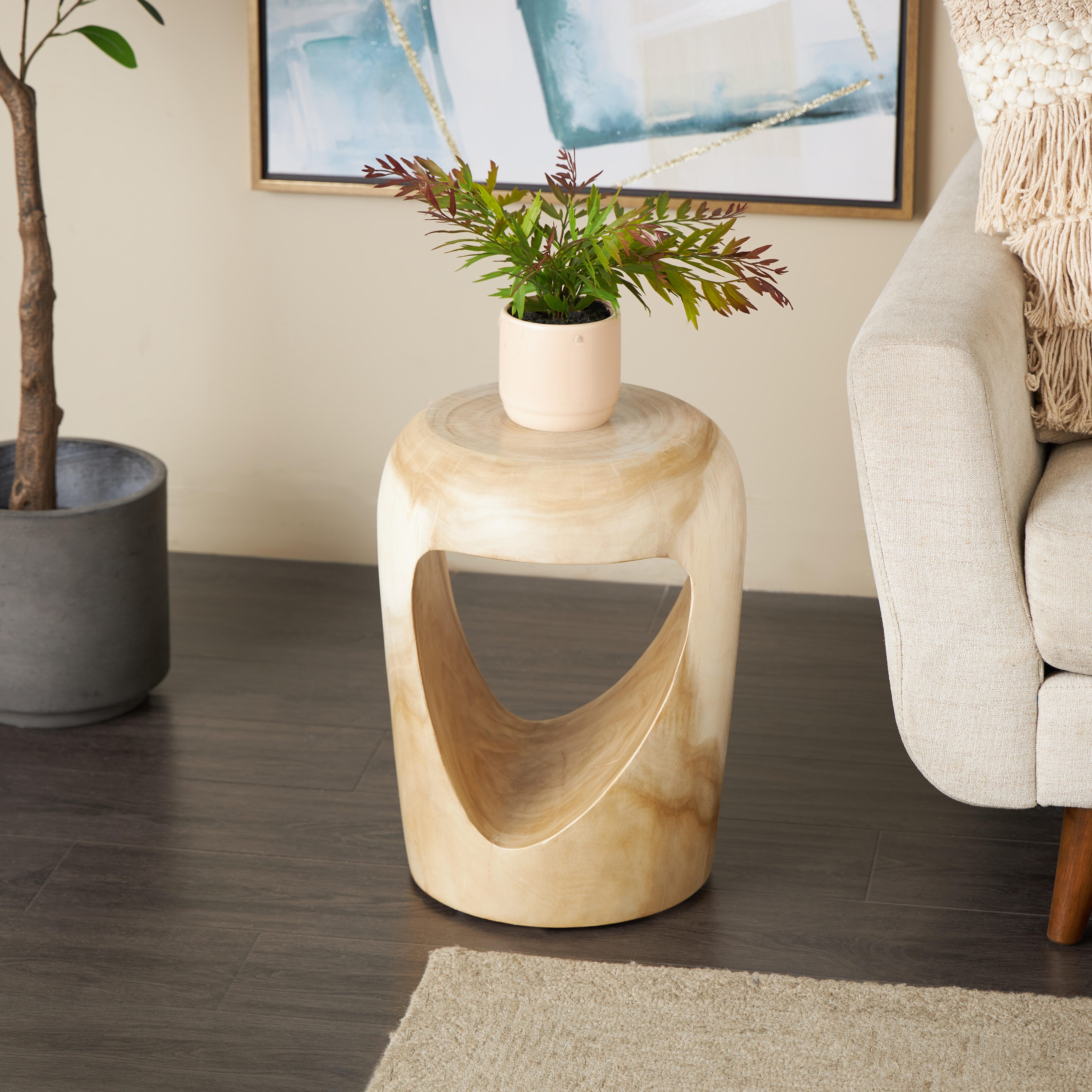 Bayberry Lane Triangle Cutout Stool, , large