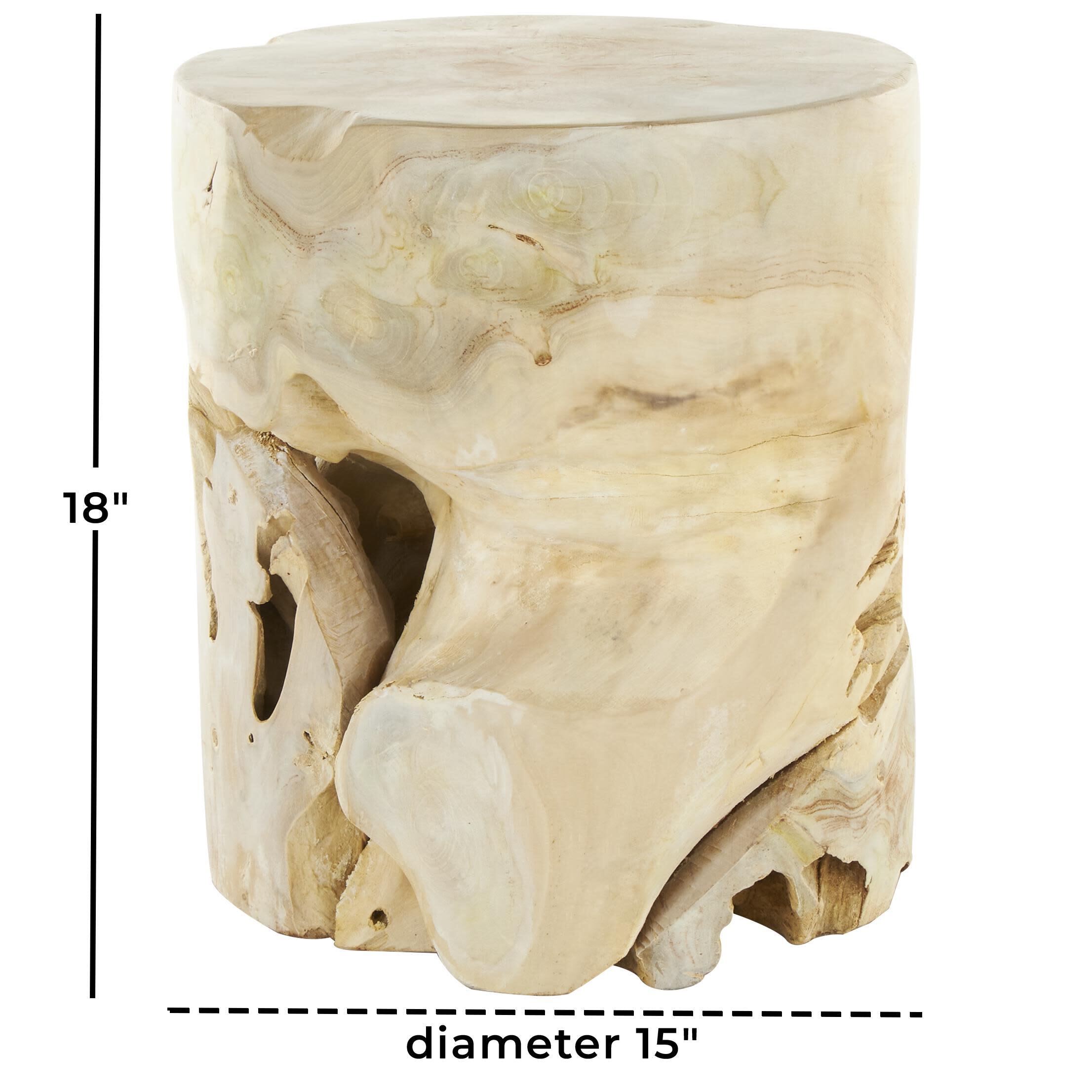 Bayberry Lane Natural Cutout Accent End Table, , large
