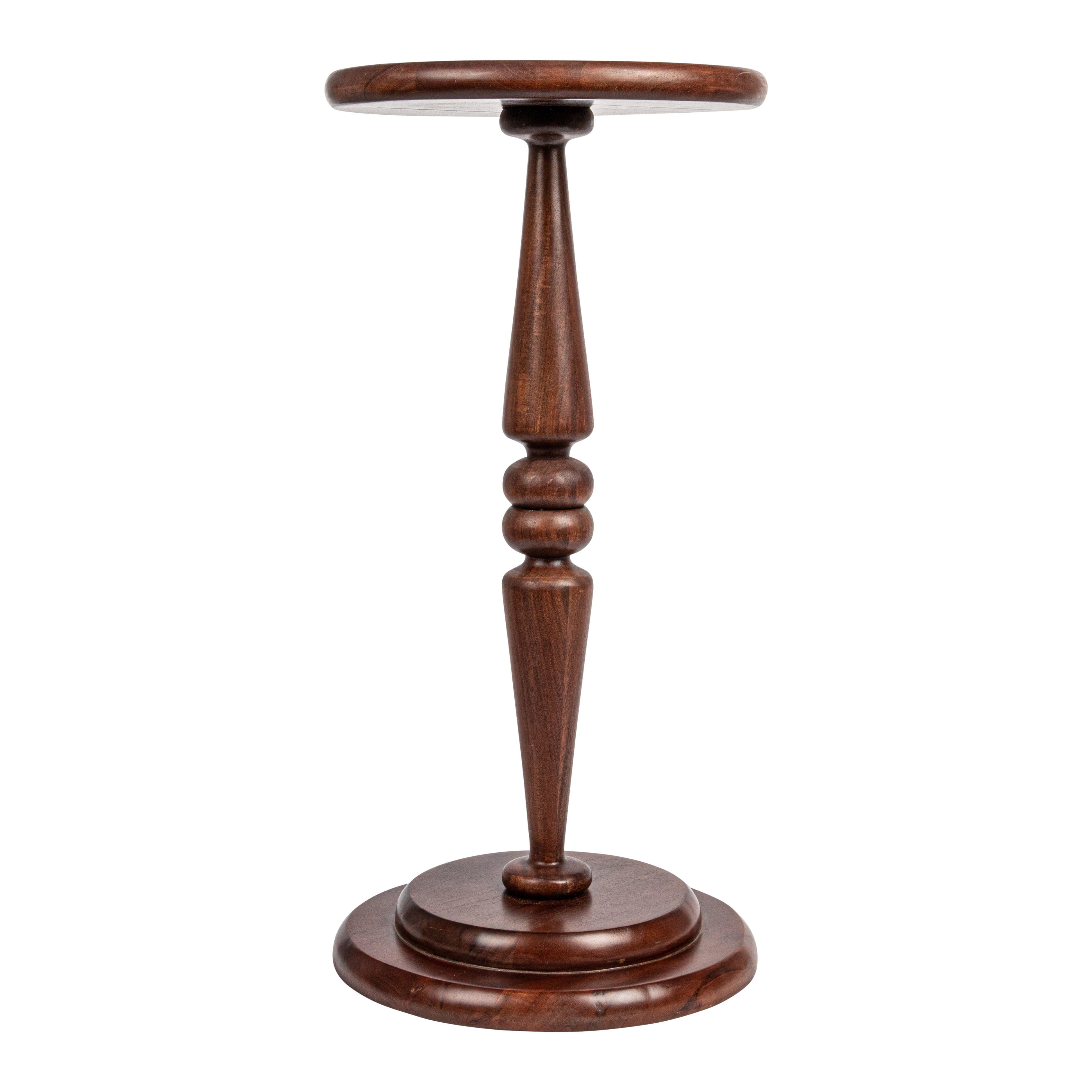 Storied Home Bishop Side Table, Dark Chestnut, large