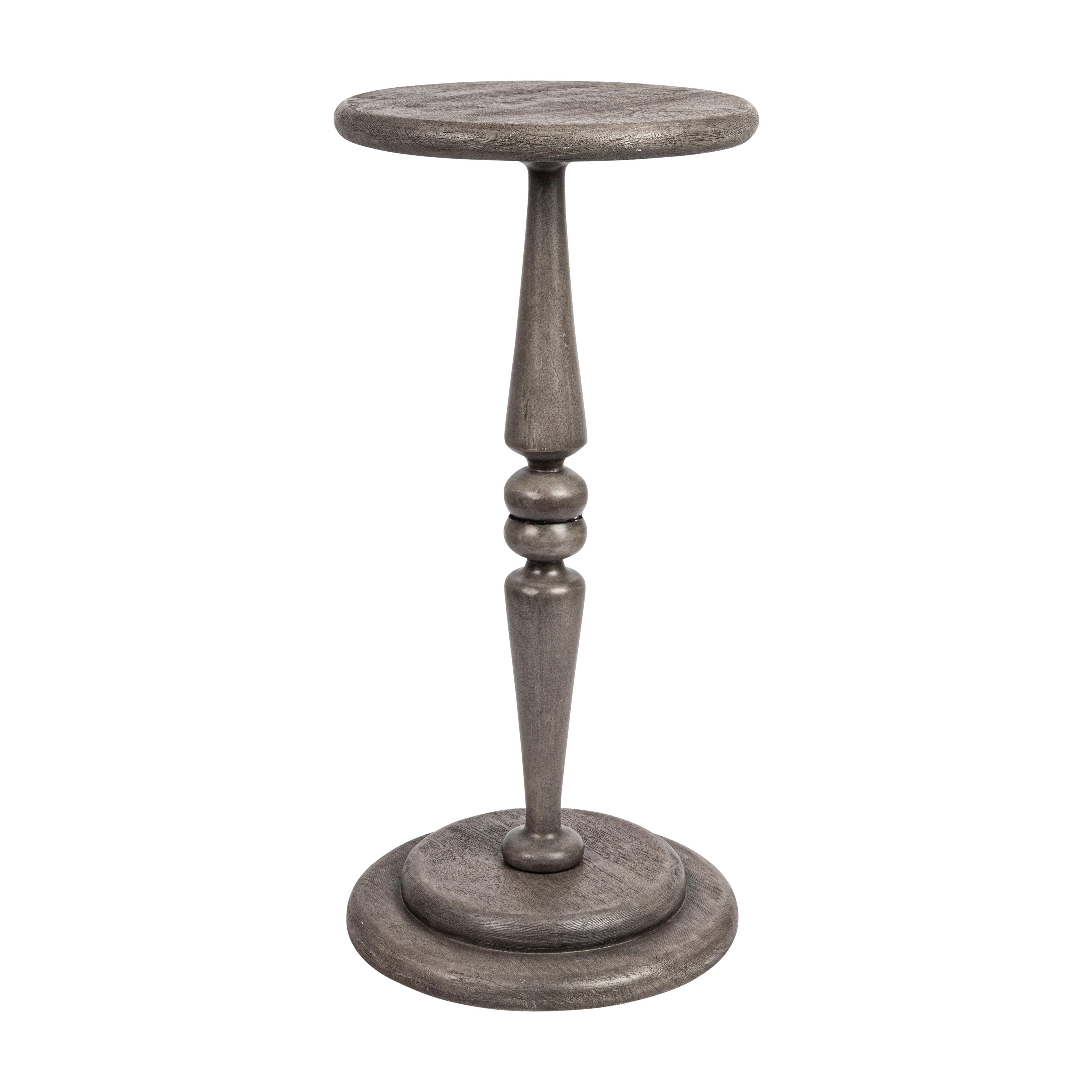 Storied Home Bishop Side Table, Dove Gray, large