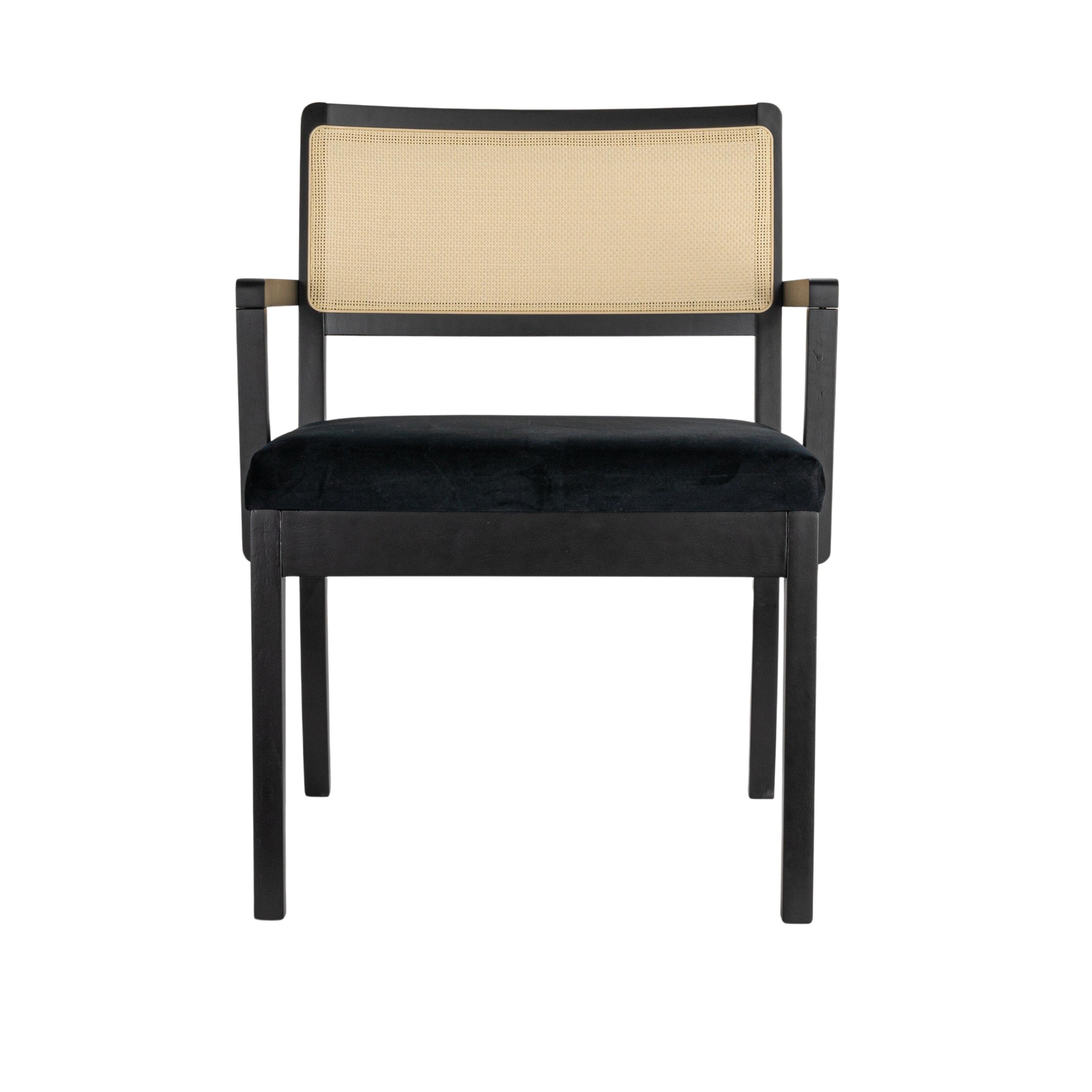 Storied Home Crawford Arm Chair, Black, large