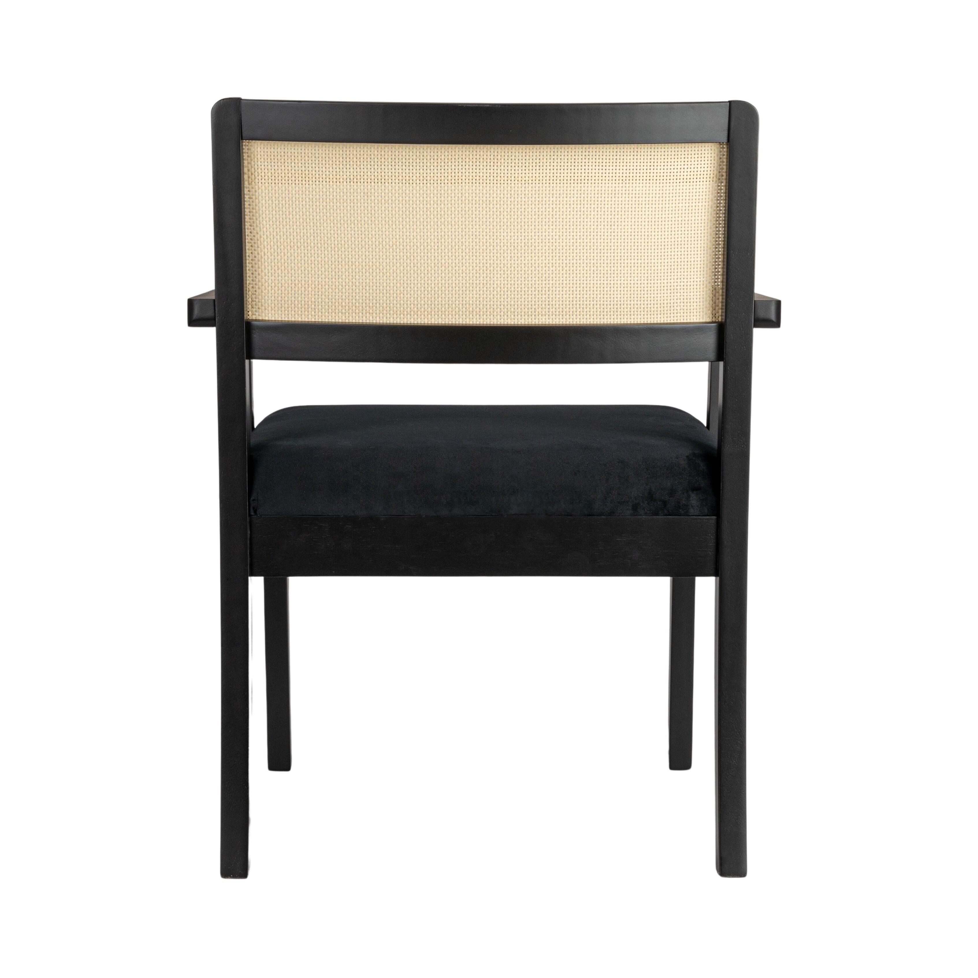 Storied Home Crawford Arm Chair, Black, large