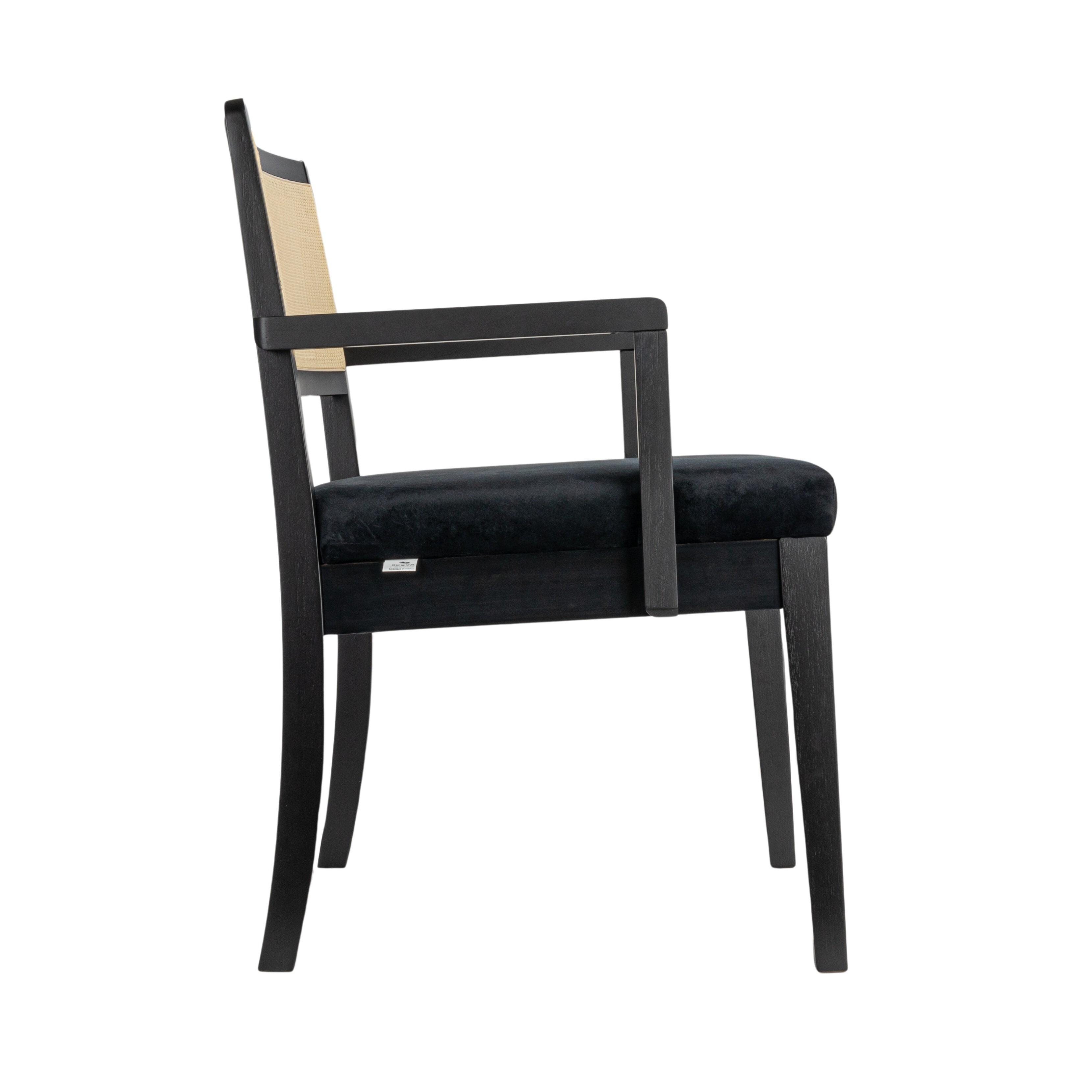 Storied Home Crawford Arm Chair, Black, large