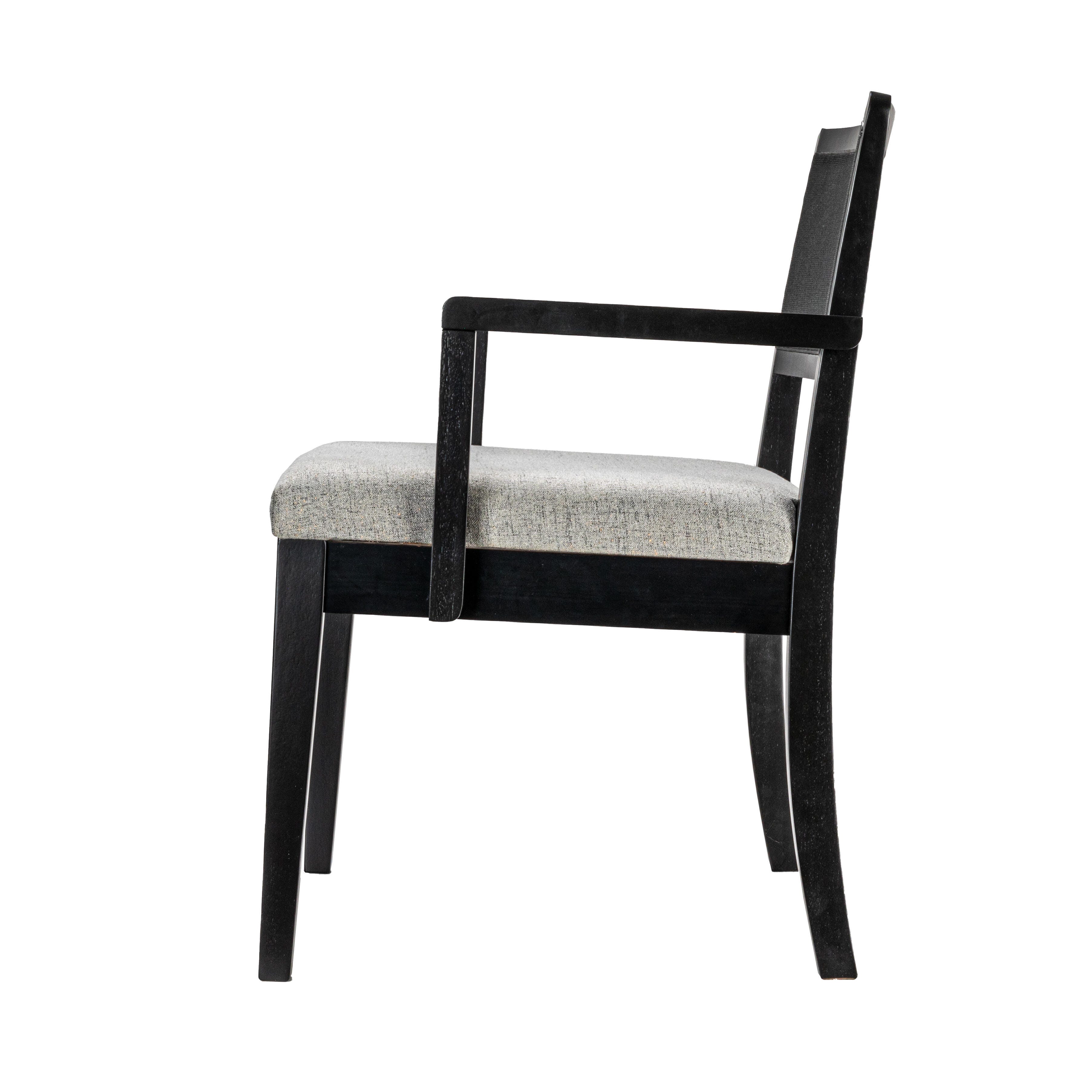 Storied Home Crawford Arm Chair, Grey, large