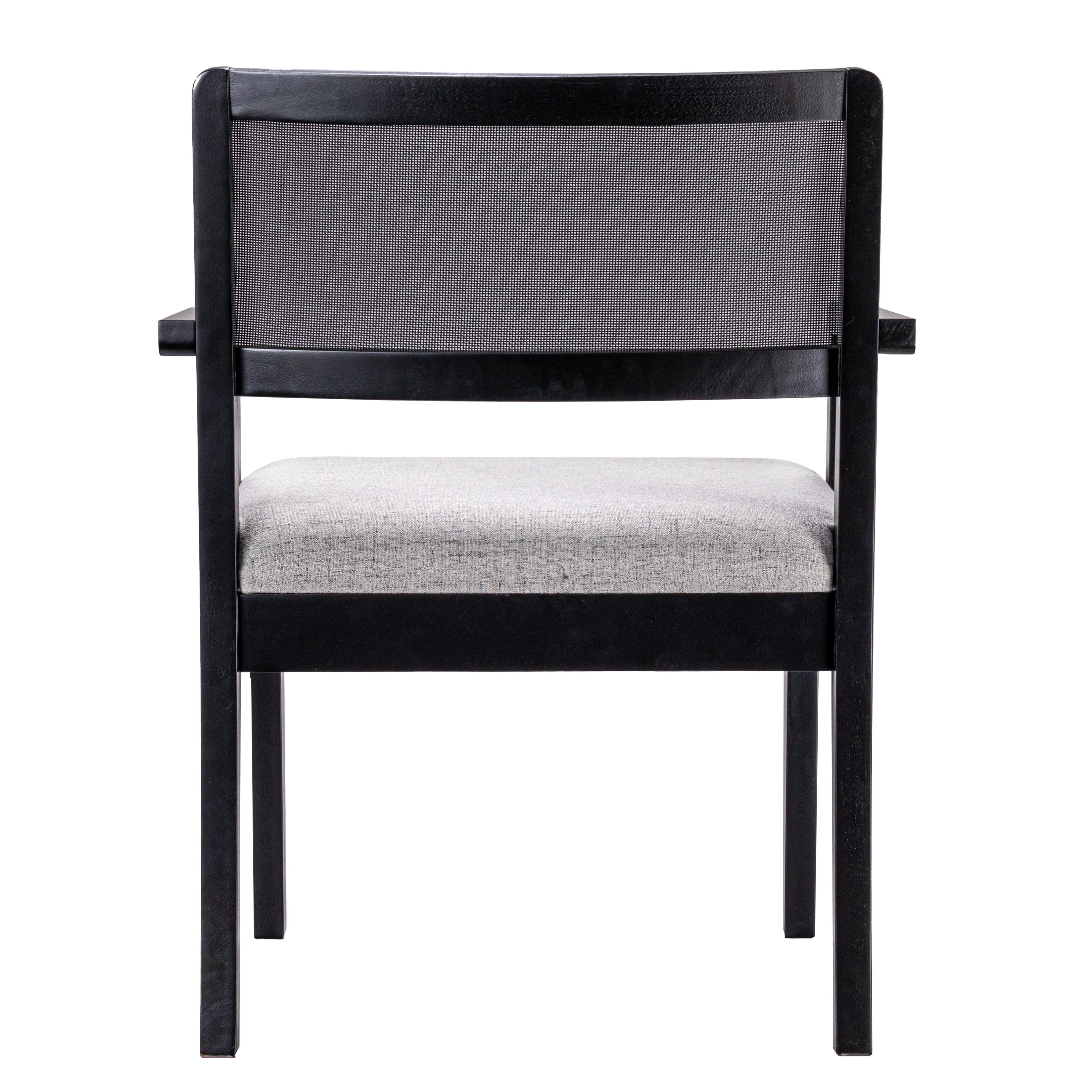 Storied Home Crawford Arm Chair, Grey, large