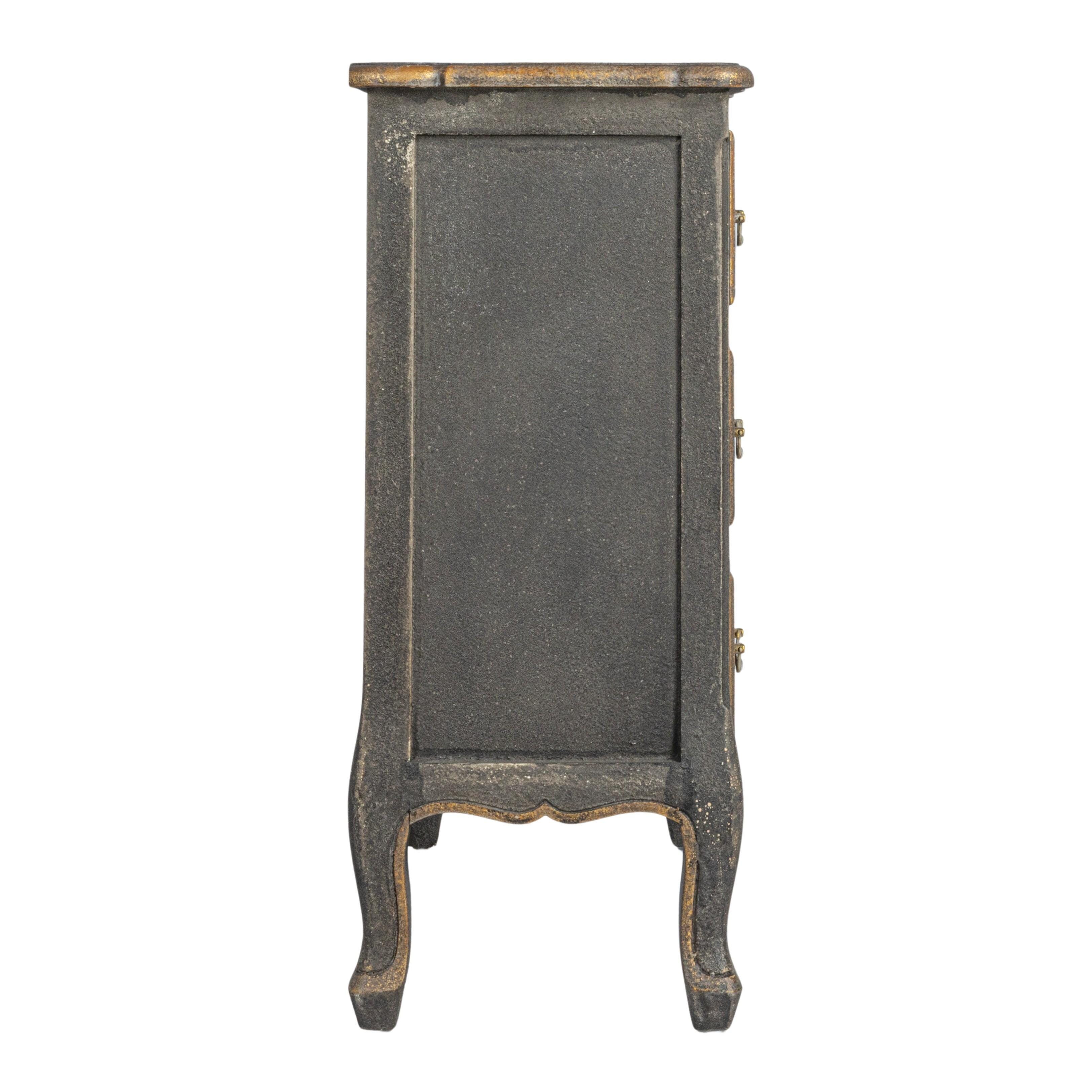 Storied Home 14" 3 Drawer Dresser, Black, large