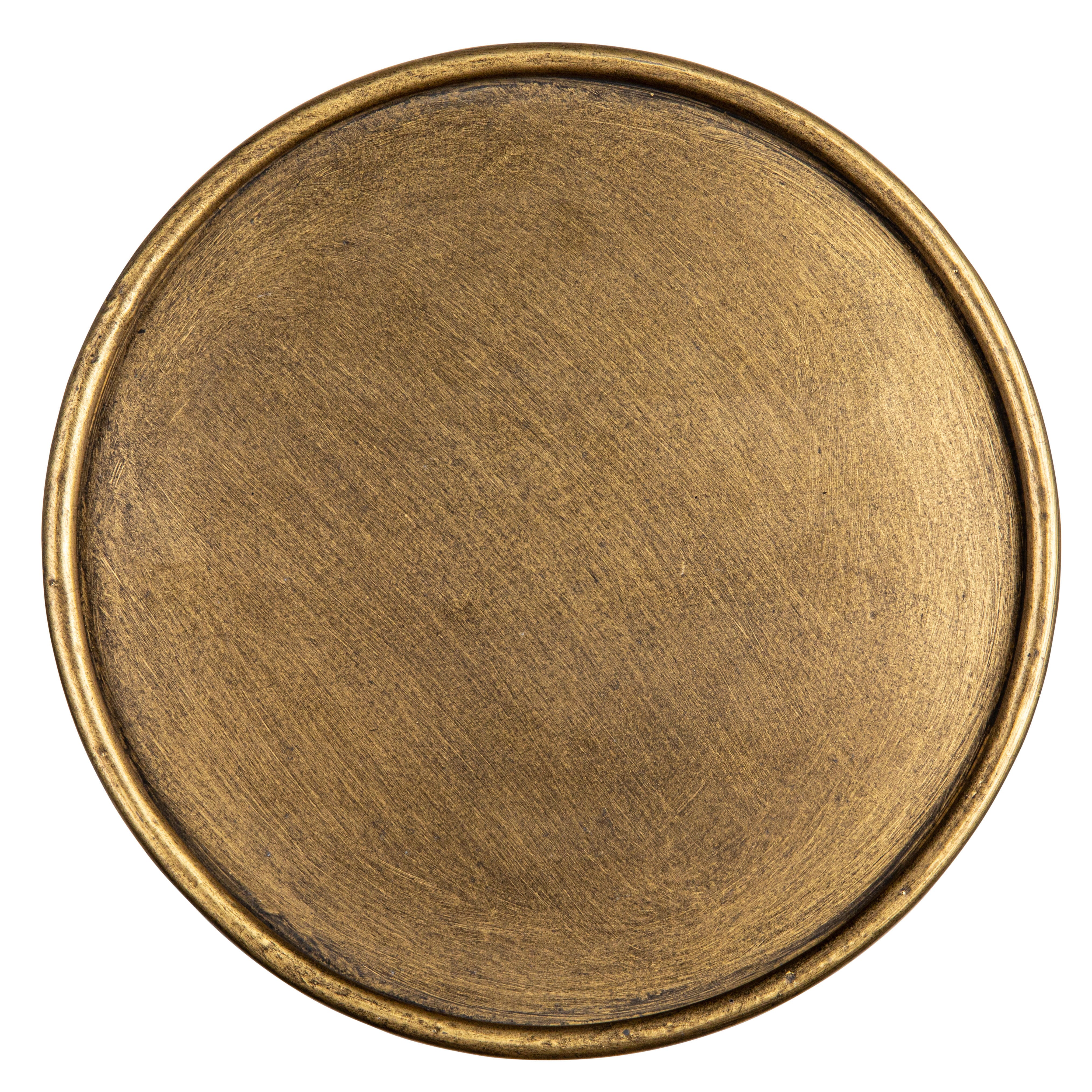 Storied Home Side Table, Antique Brass, large