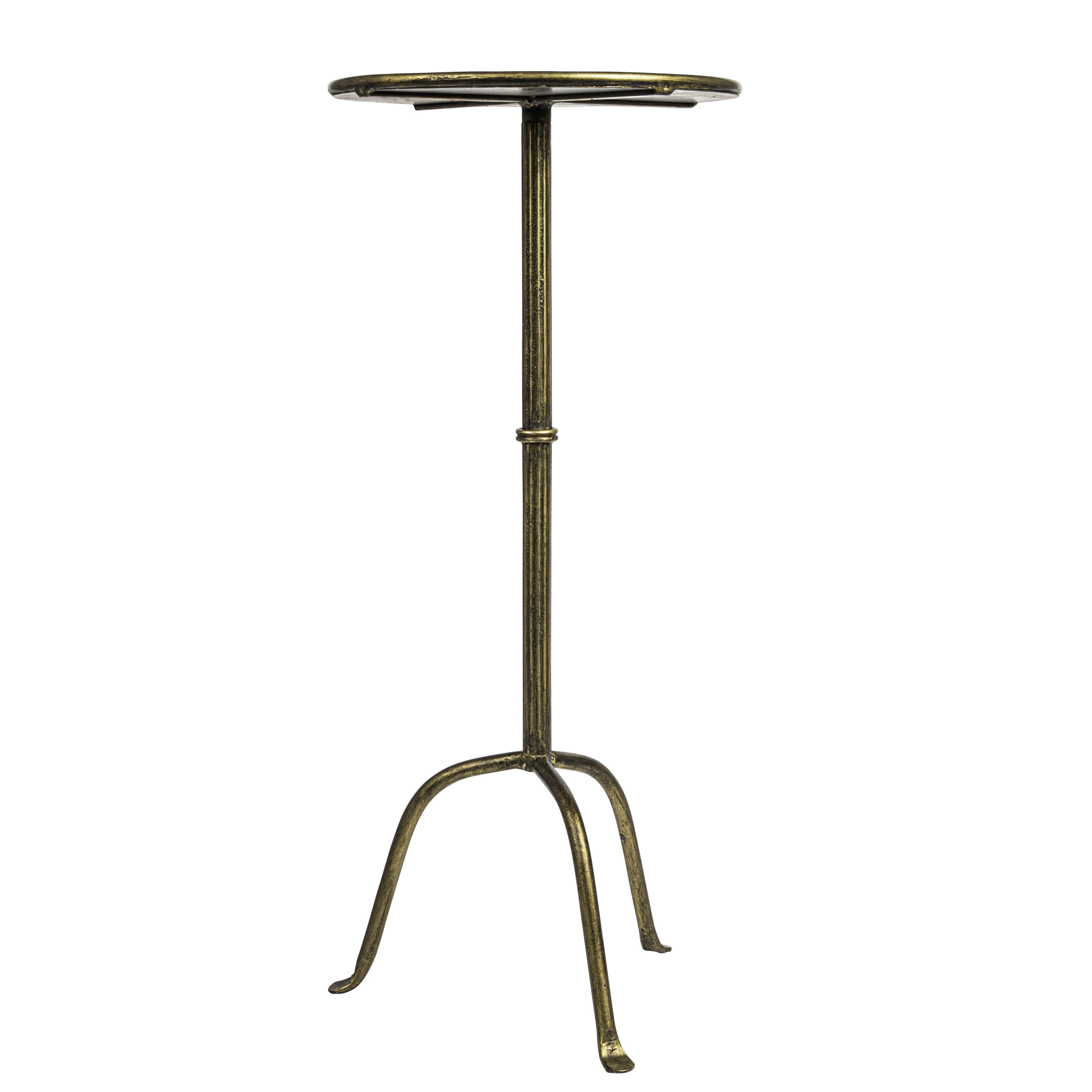 Storied Home Side Table, Antique Brass, large