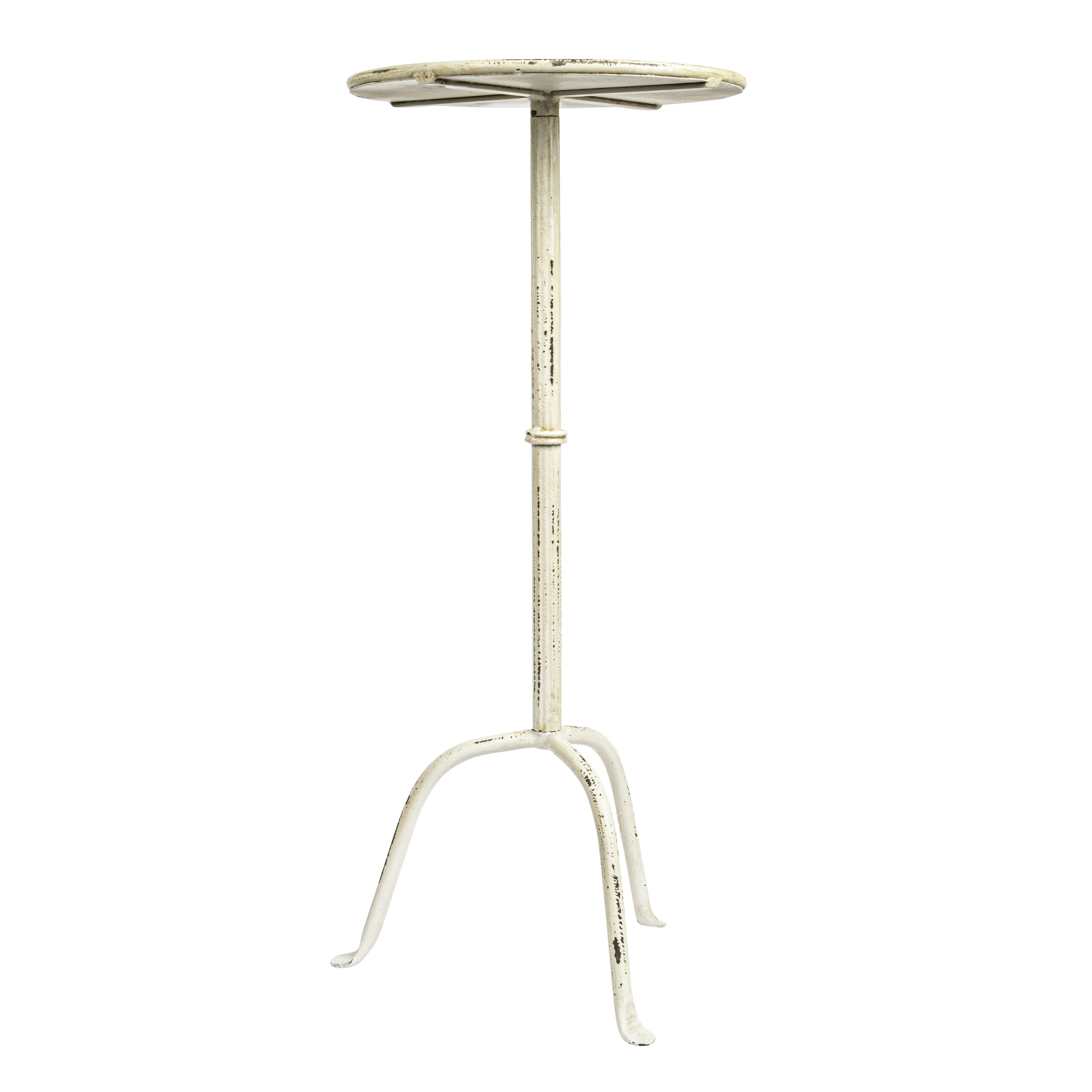 Storied Home Side Table, Antique White, large