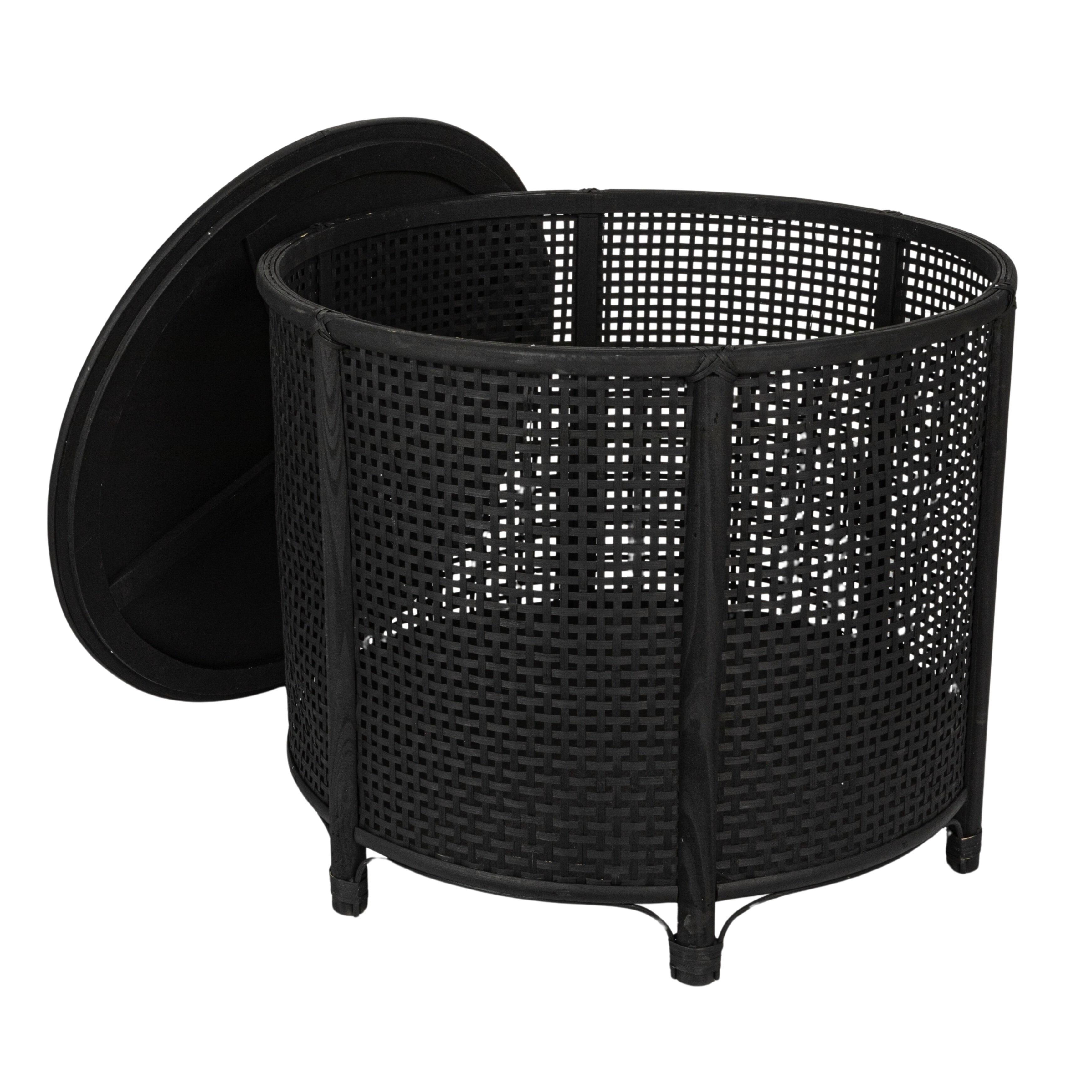 Storied Home Accent Table with Storage, Black, large
