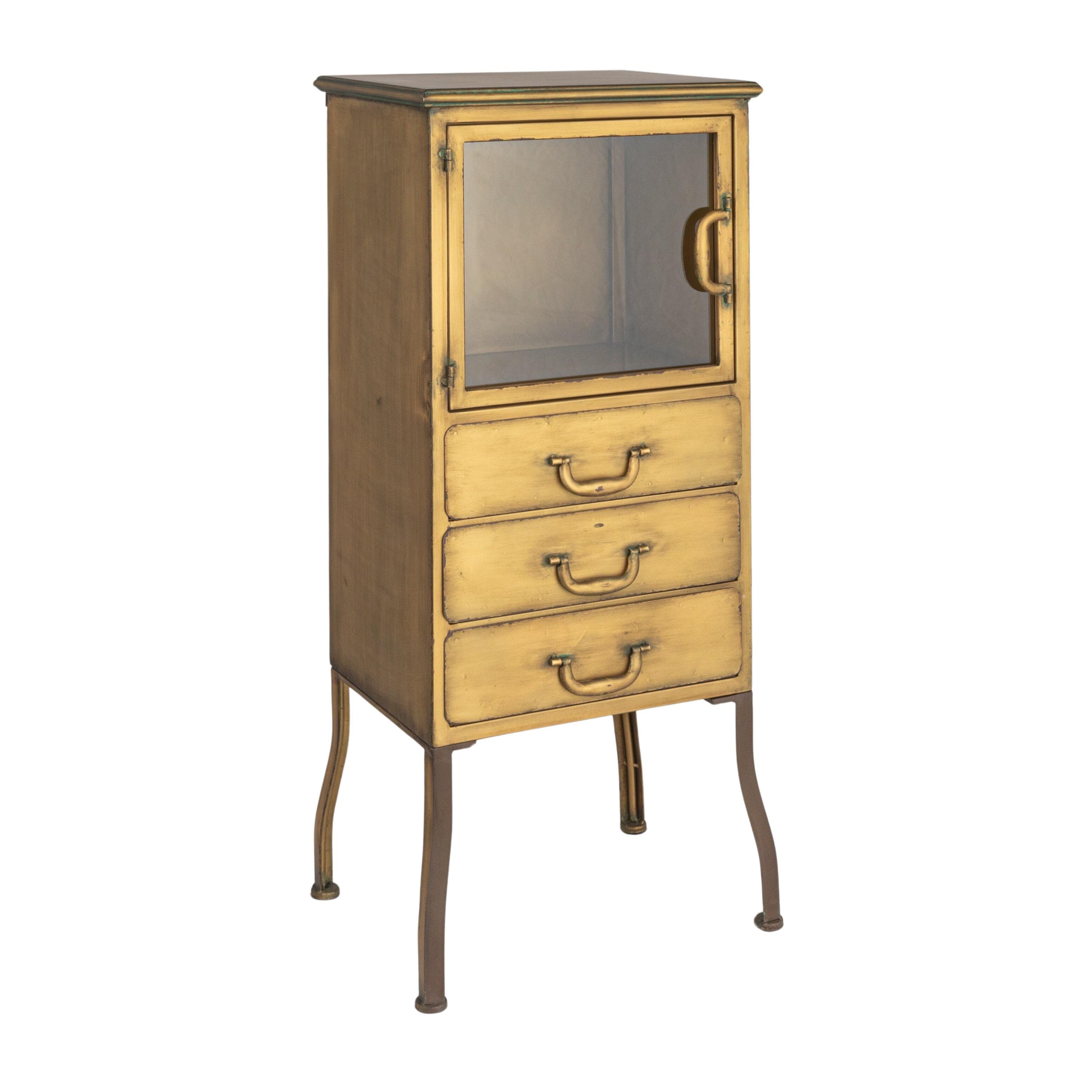 Storied Home Cabinet with Storage, Gold, large