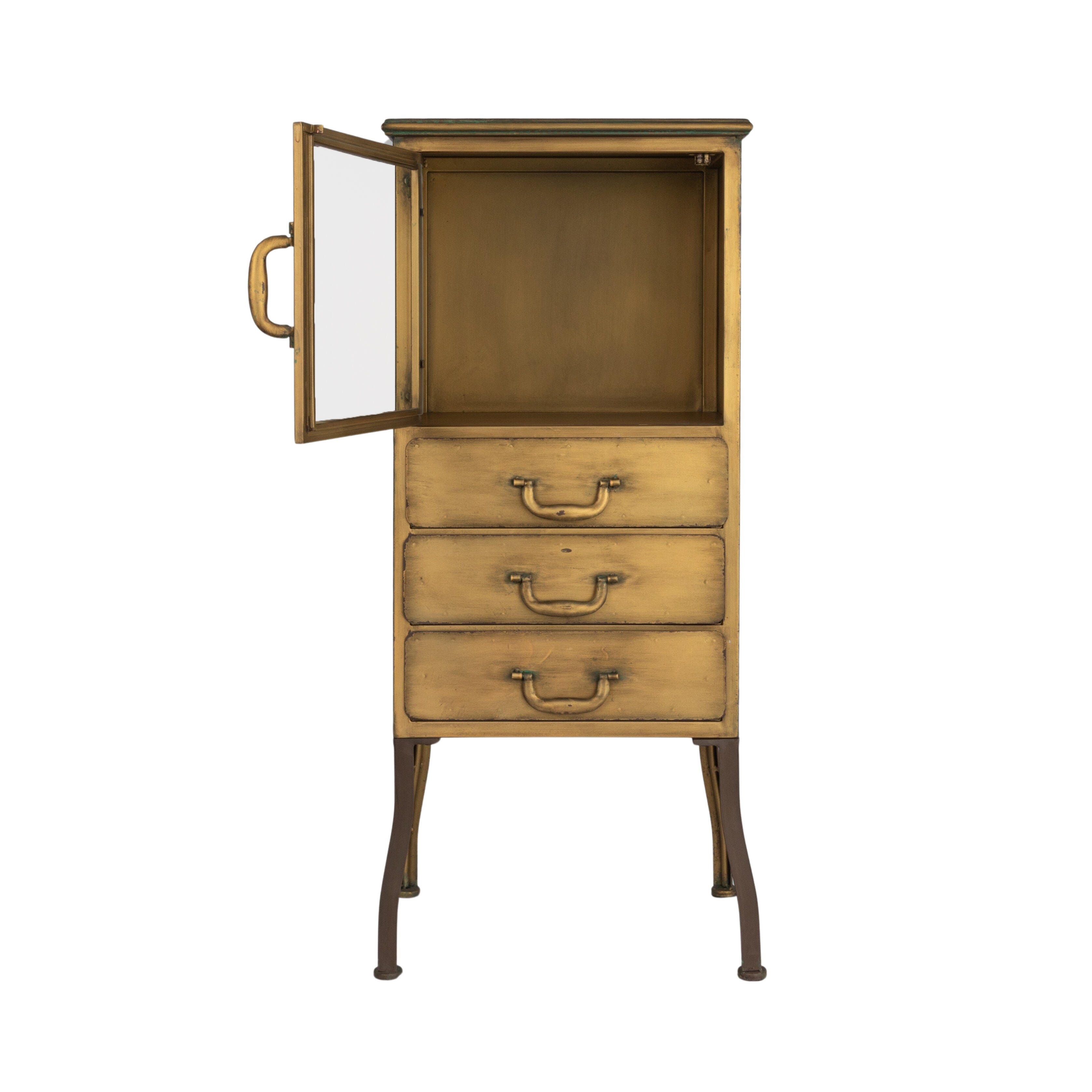 Storied Home Cabinet with Storage, Gold, large