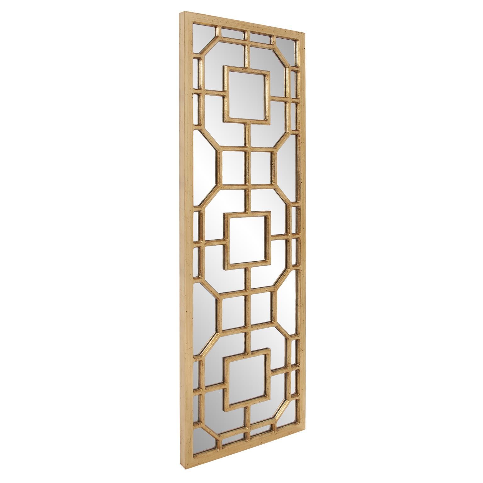 Howard Elliott Aldrich Accent Mirror, Antique Gold, large