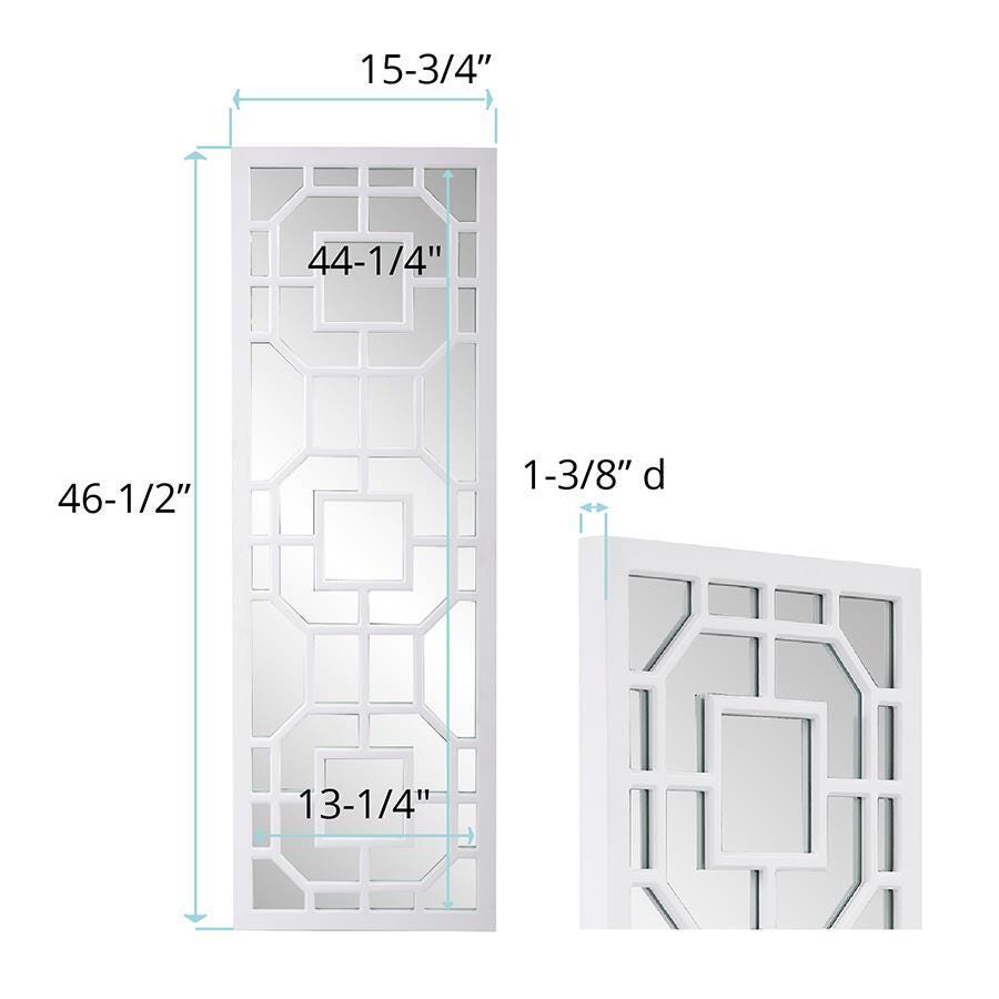 Howard Elliott Aldrich Accent Mirror, Matte White, large