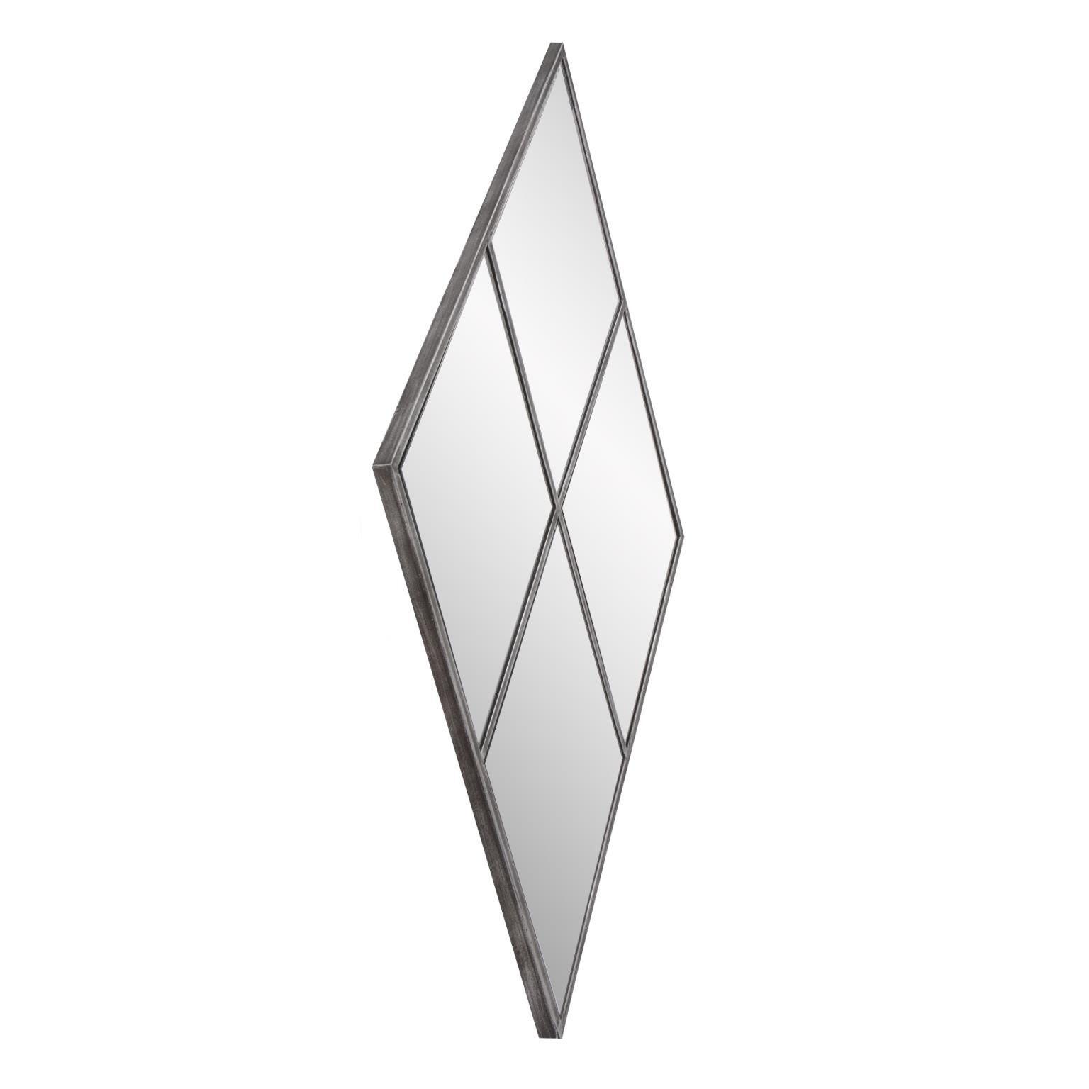 Howard Elliott Diamond Windowpane Mirror, , large
