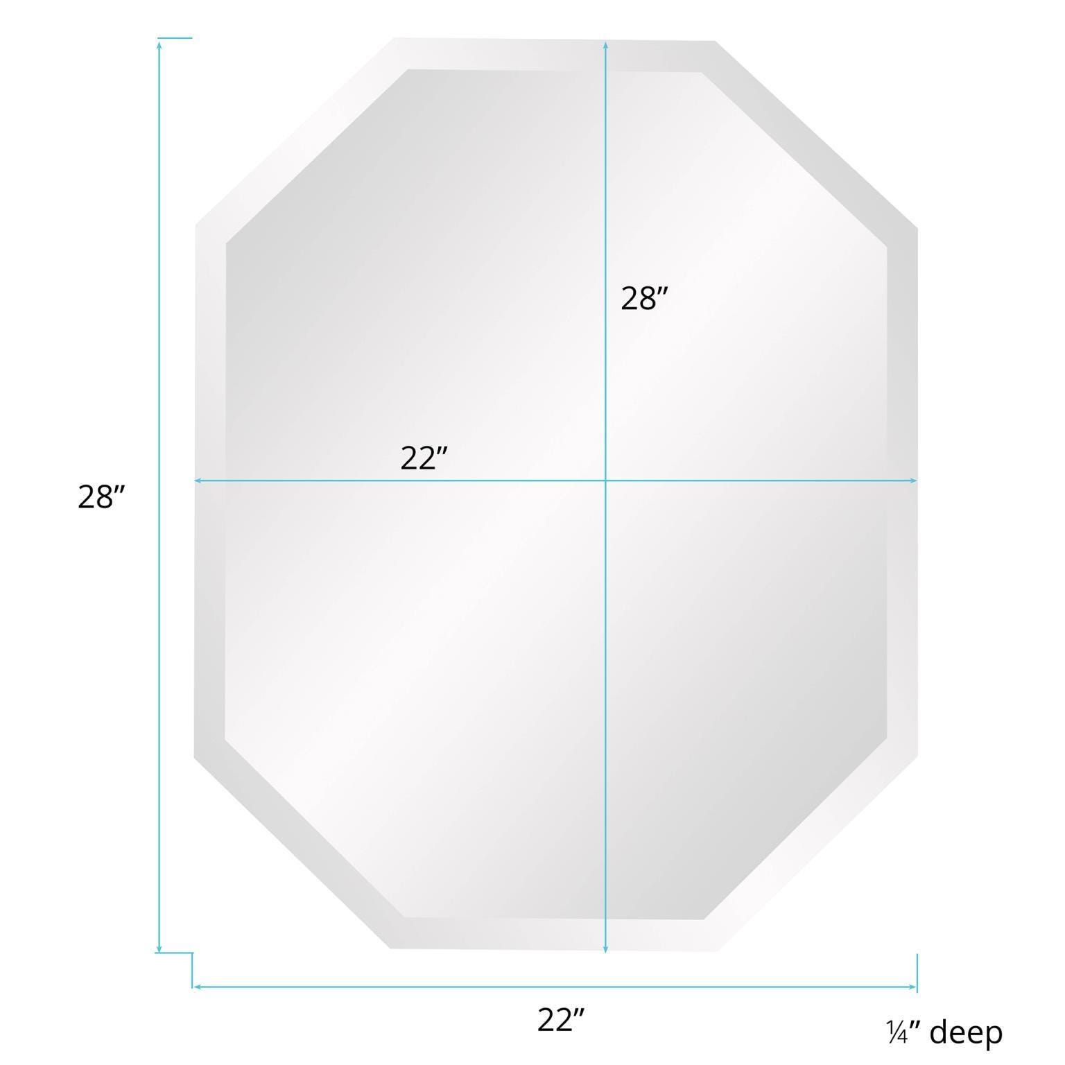 Howard Elliott Frameless Octagonal Mirror, , large