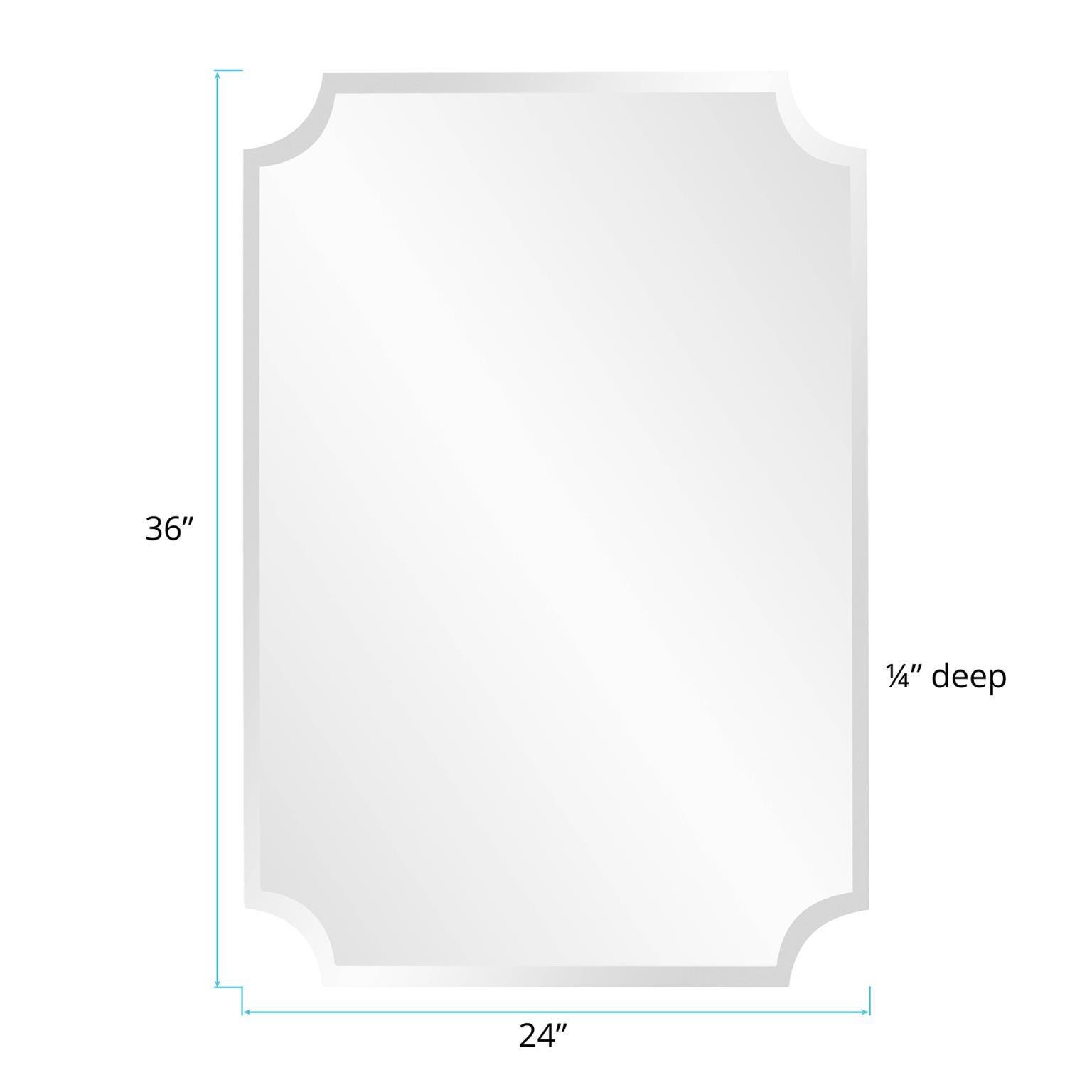 Howard Elliott Frameless Rectangular Wall Mirror, , large