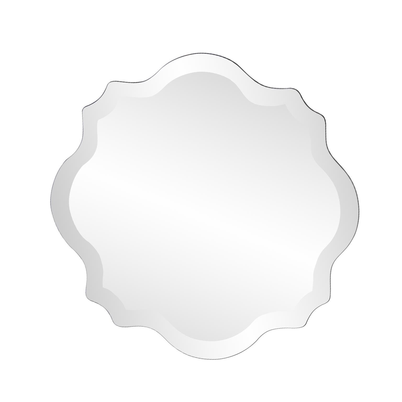 Howard Elliott Frameless Scalloped Mirror, , large