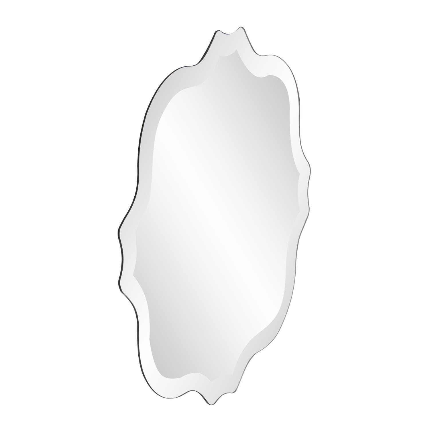 Howard Elliott Frameless Scalloped Mirror, , large