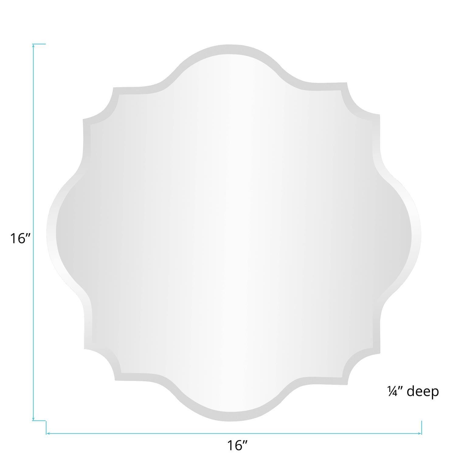 Howard Elliott Frameless Scalloped Mirror, , large