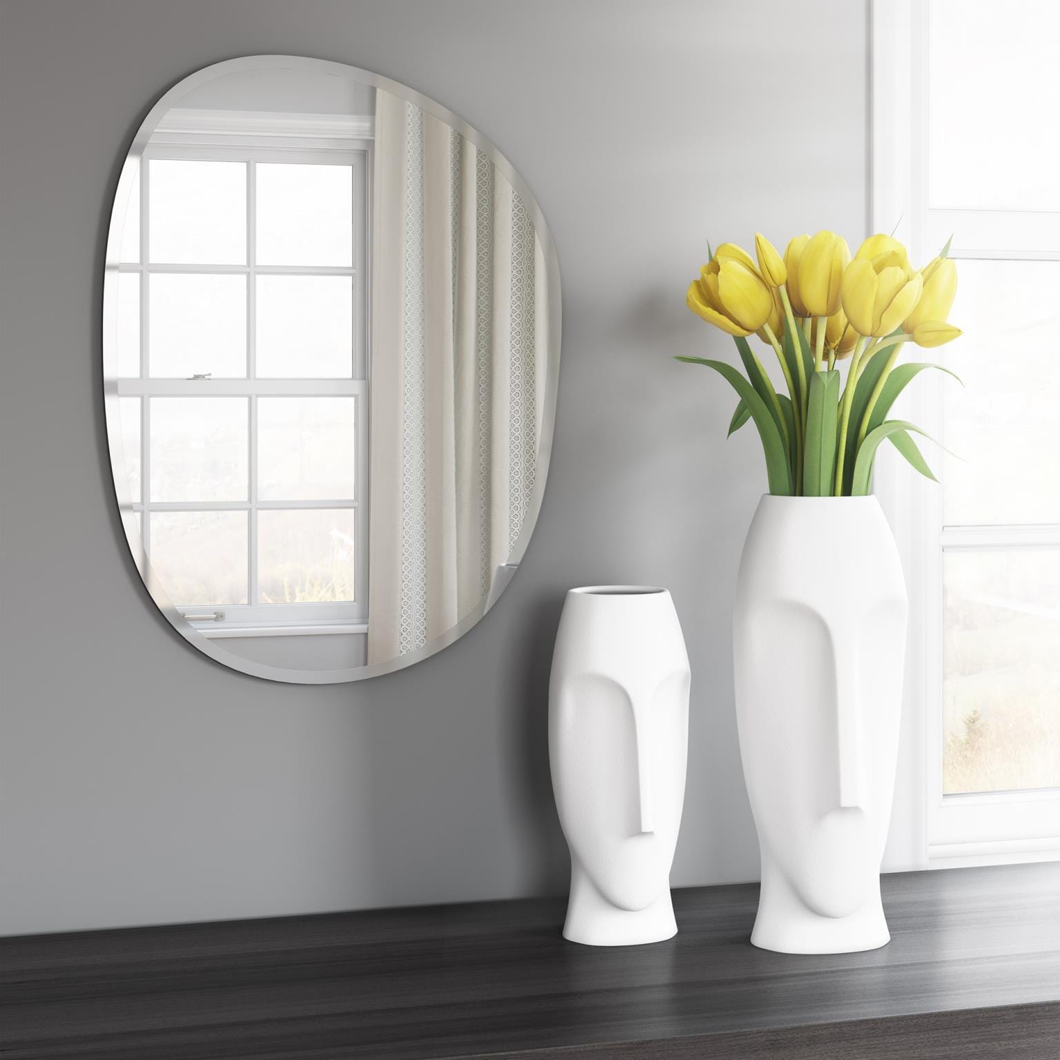 Howard Elliott Frameless Wall Mirror, , large