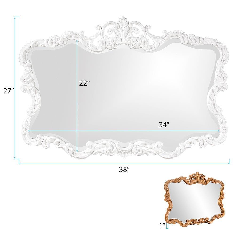 Howard Elliott Talida Accent Mirror, White, large