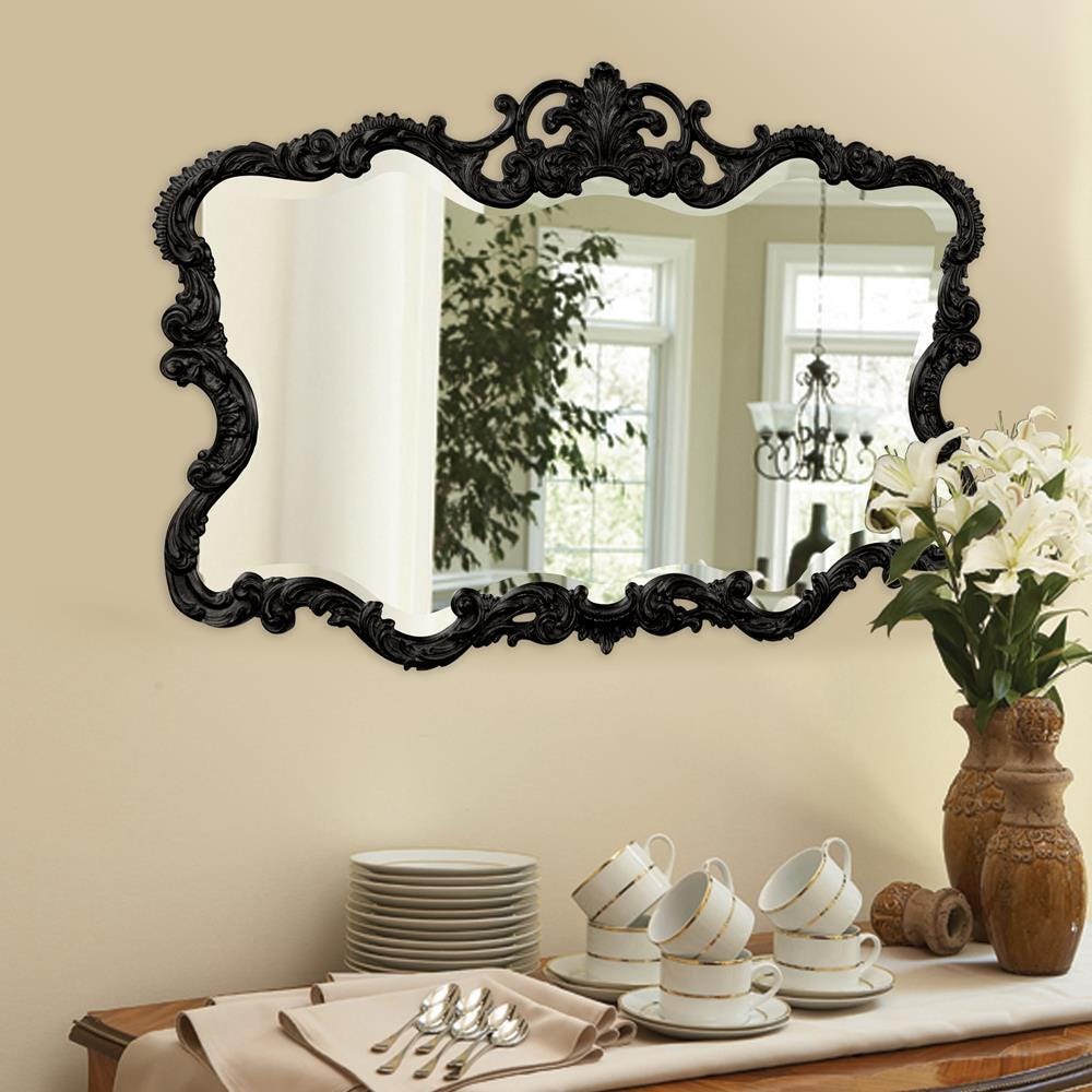 Howard Elliott Talida Accent Mirror, Black, rollover