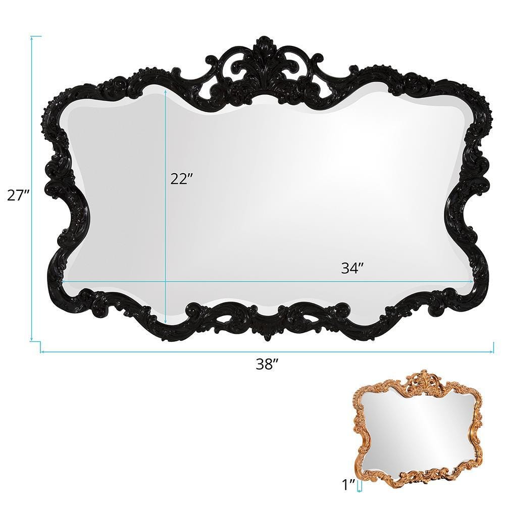 Howard Elliott Talida Accent Mirror, Black, large