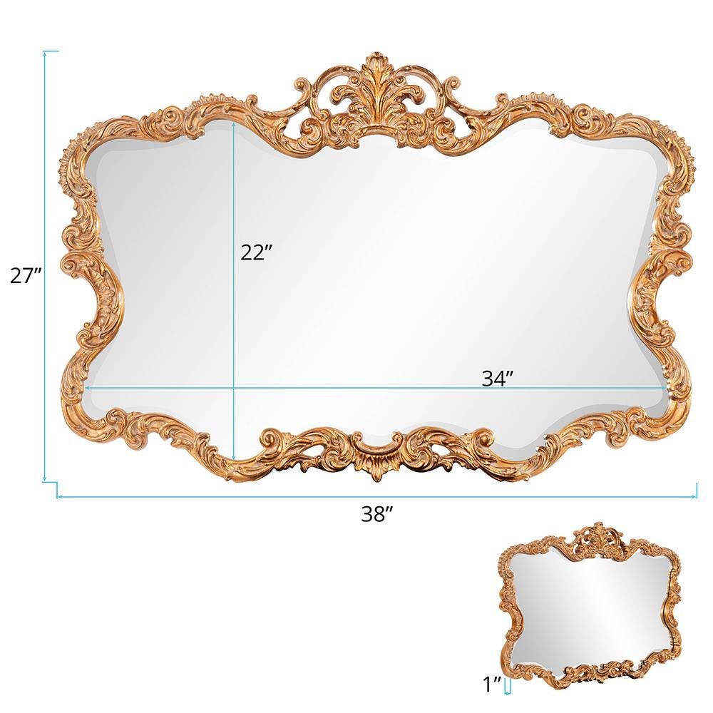 Howard Elliott Talida Accent Mirror, Bright Gold, large