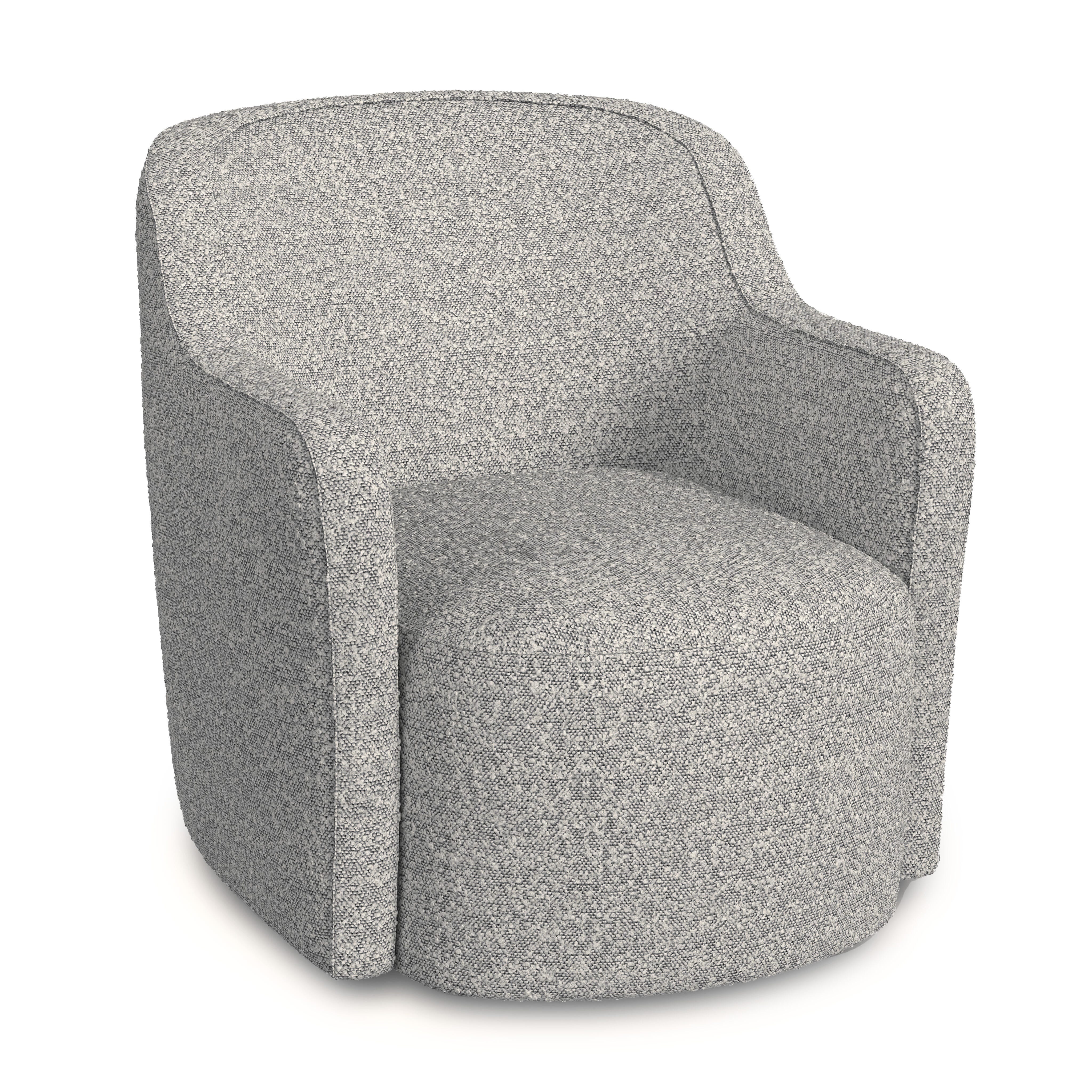 HomePop Swivel Accent Chair, Cream, large