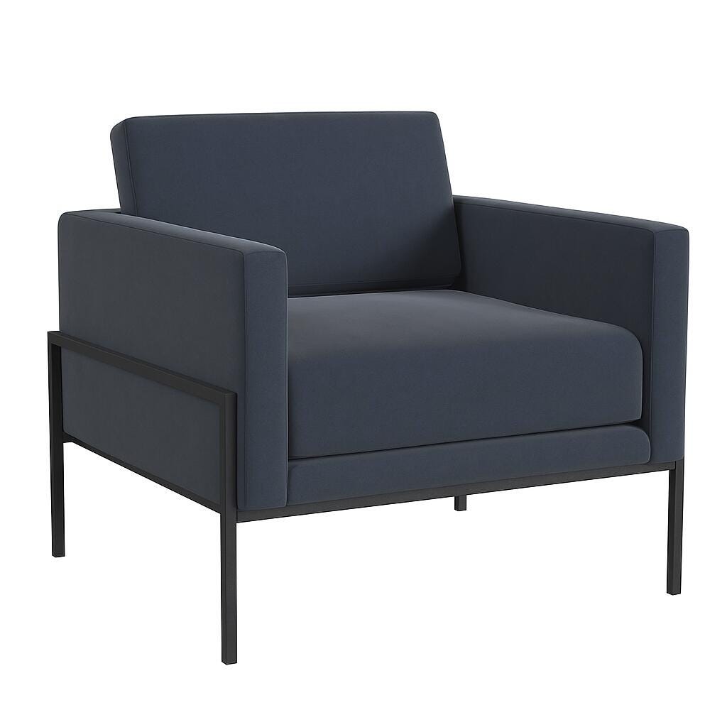 HomePop Accent Chair, Blue, large