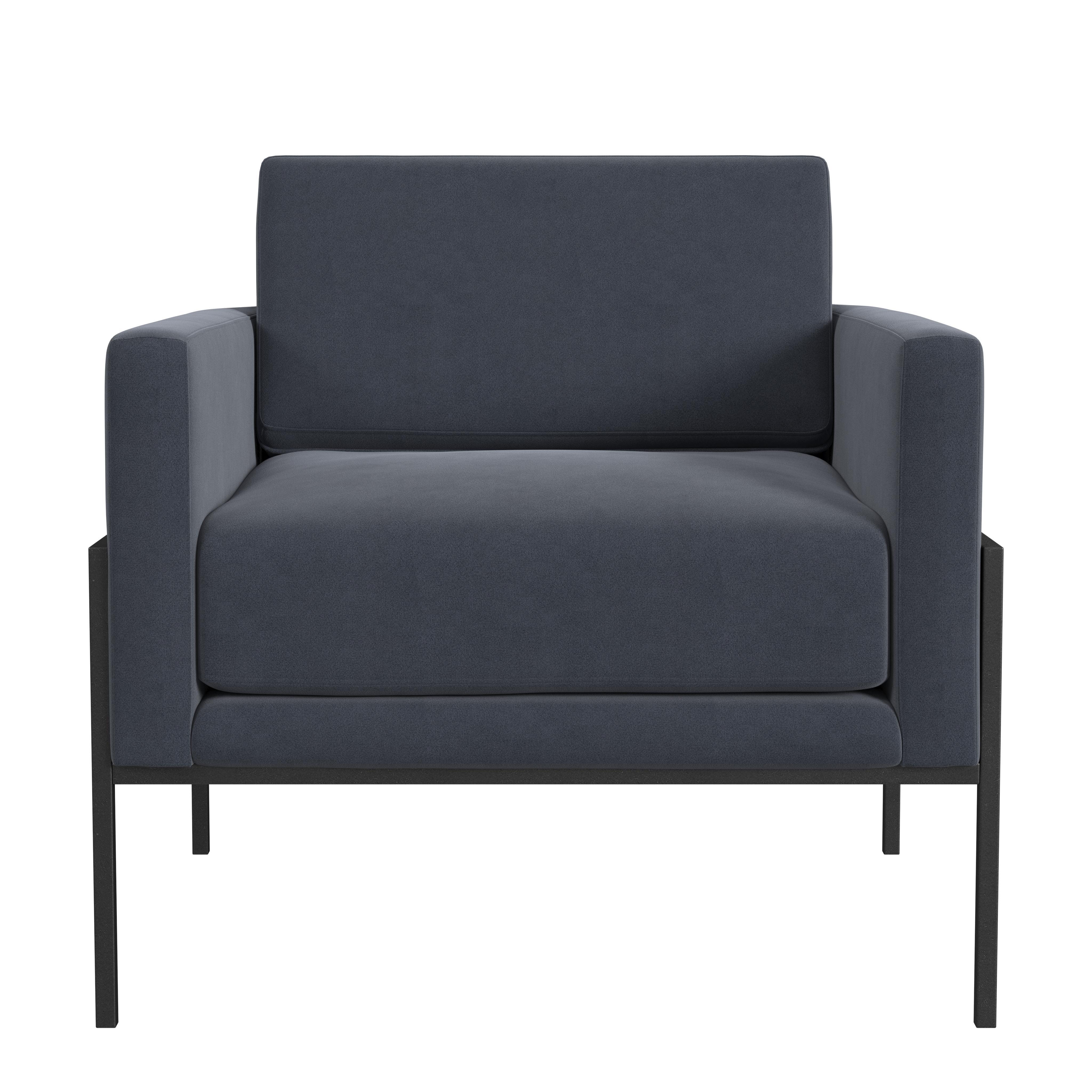 HomePop Accent Chair, Blue, large