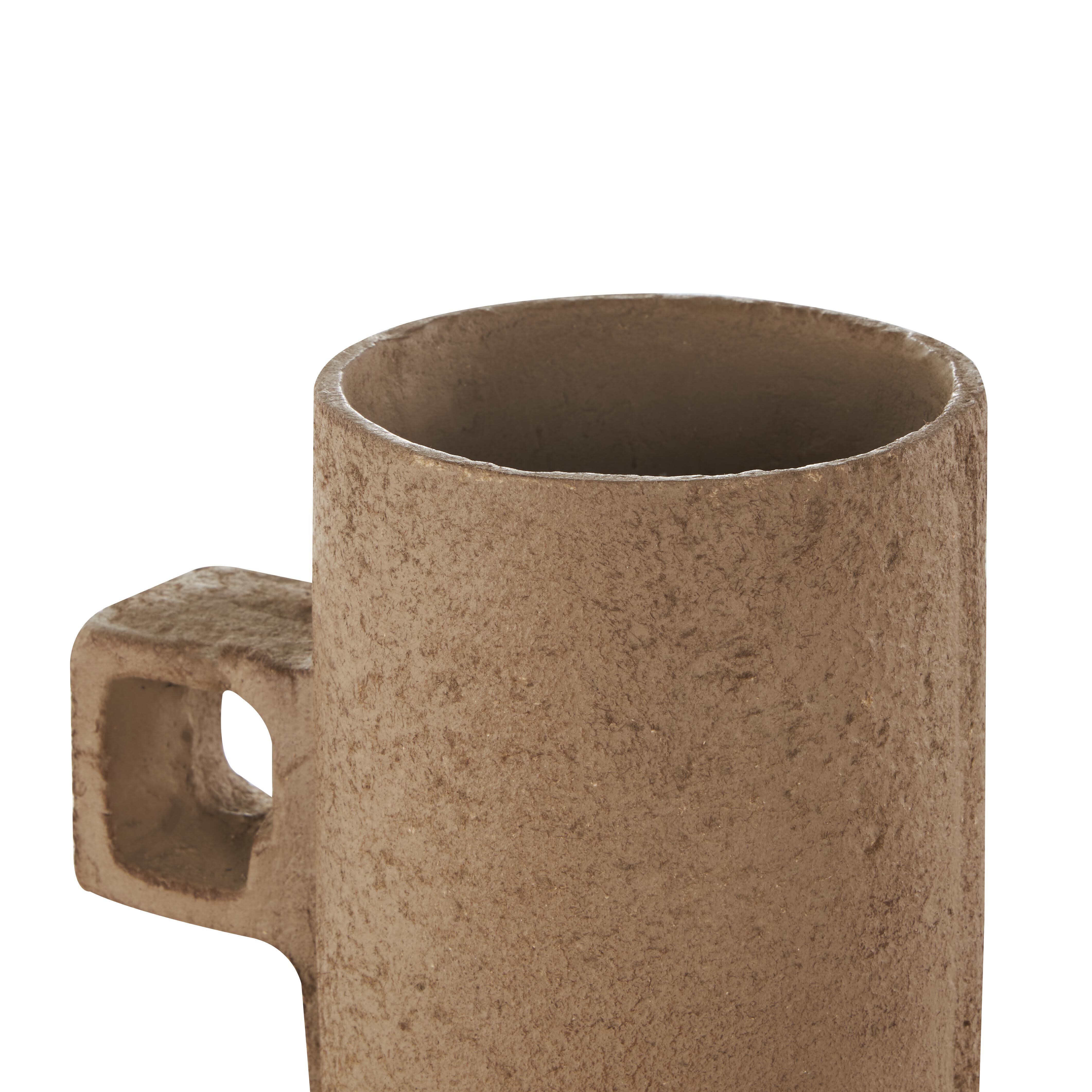 Bayberry Lane Geometric Handle Textured Vase, , large
