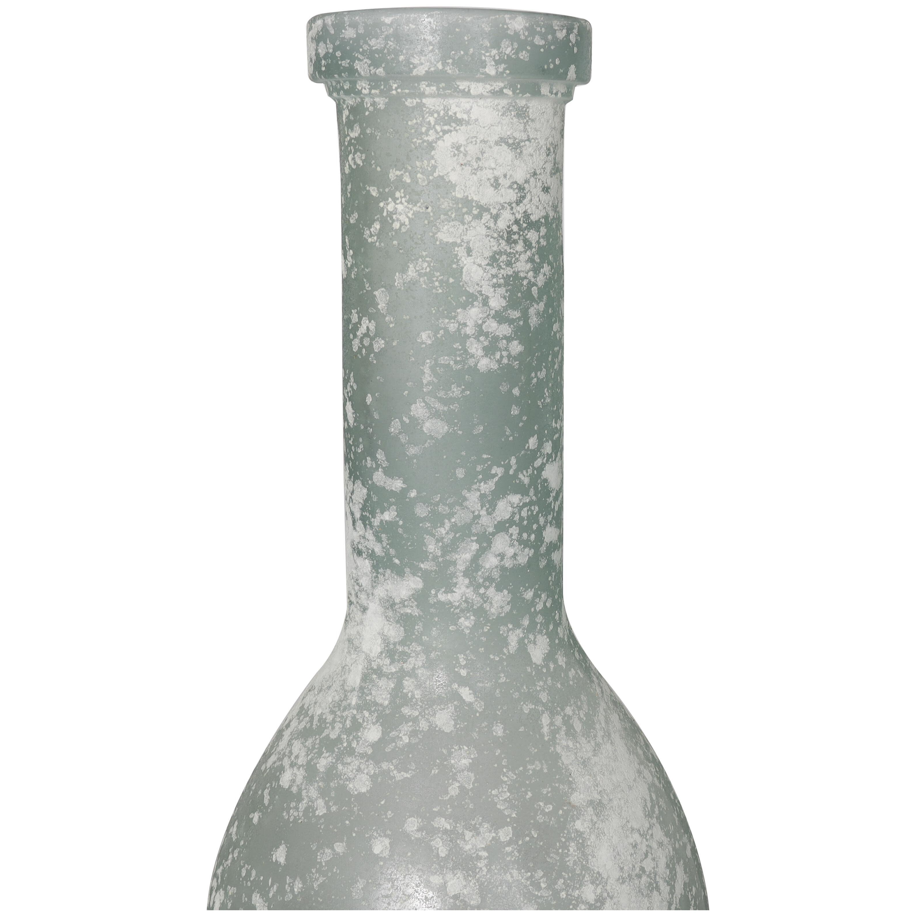 Bayberry Lane Frosted Spanish Bottle Vase, Clear, large