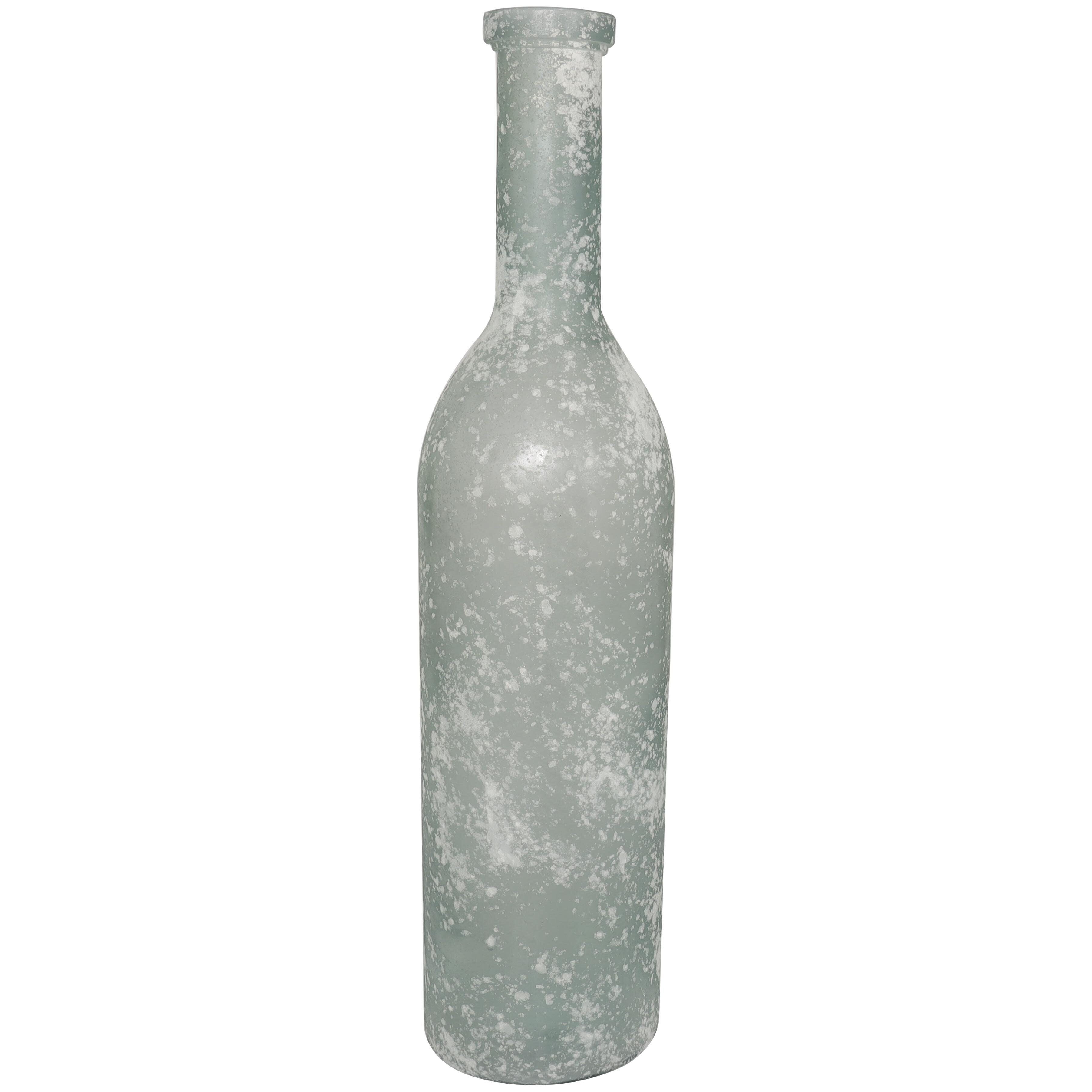 Bayberry Lane Frosted Spanish Bottle Vase, Clear, large