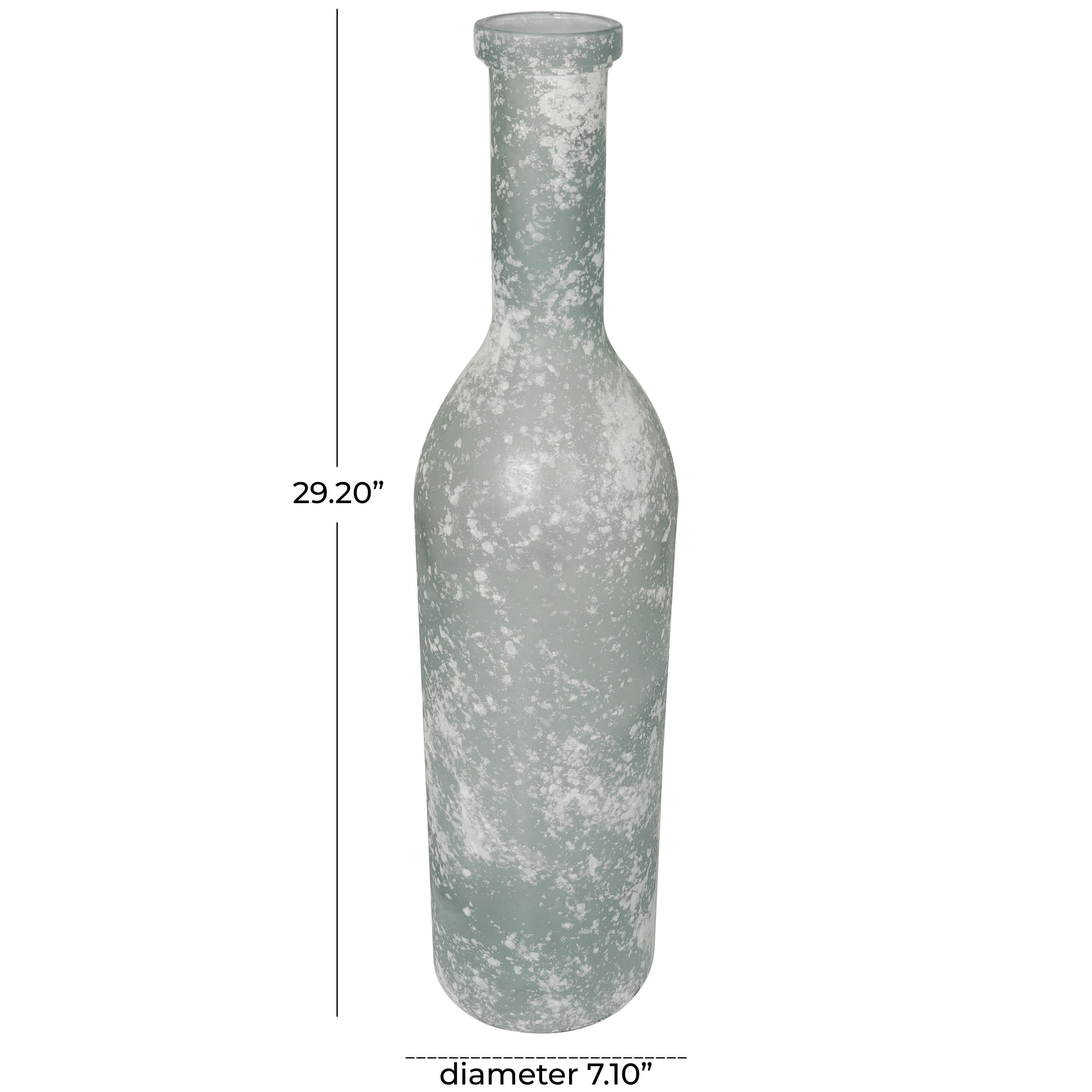 Bayberry Lane Frosted Spanish Bottle Vase, Clear, large