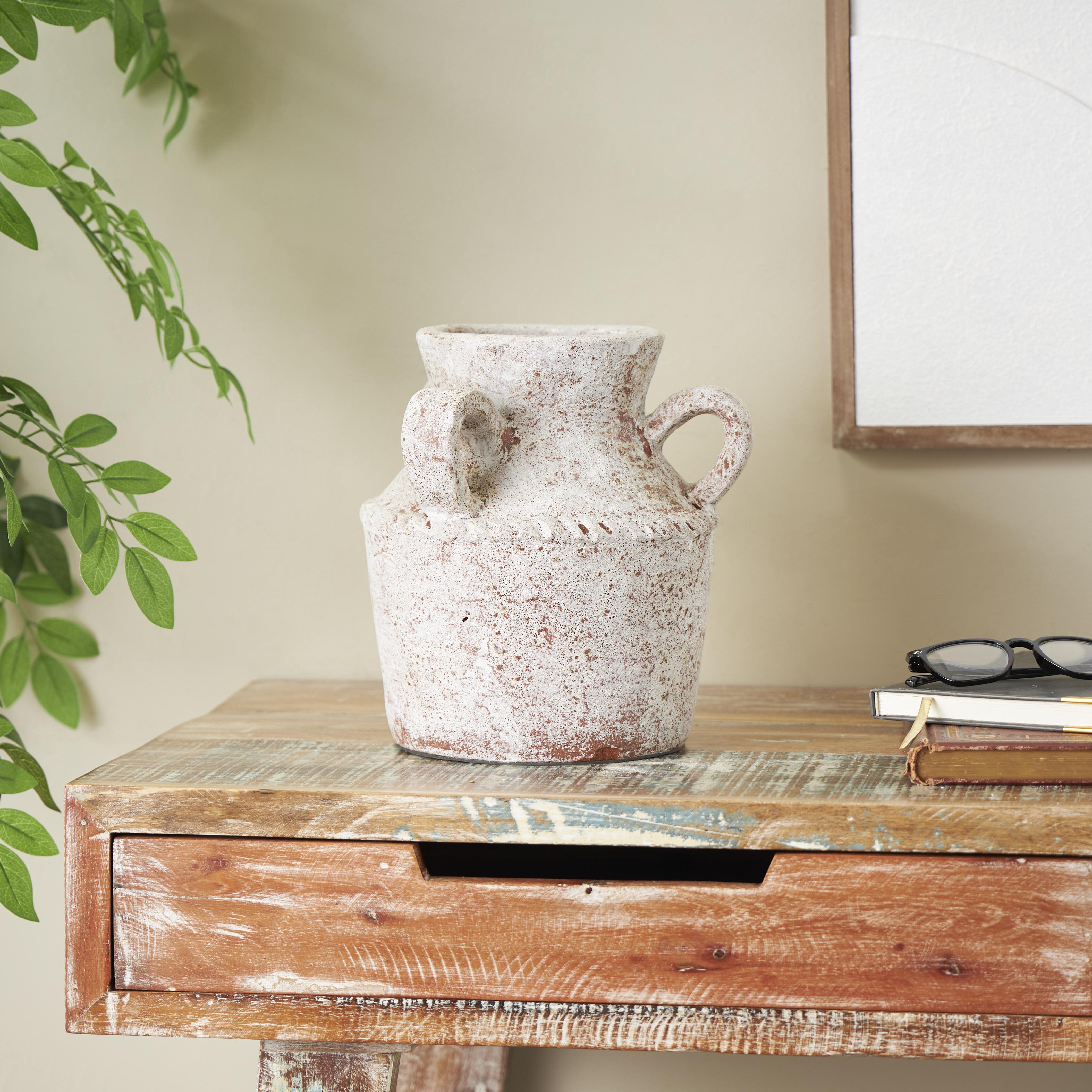 Bayberry Lane Arched Handles Textured Vase, , rollover