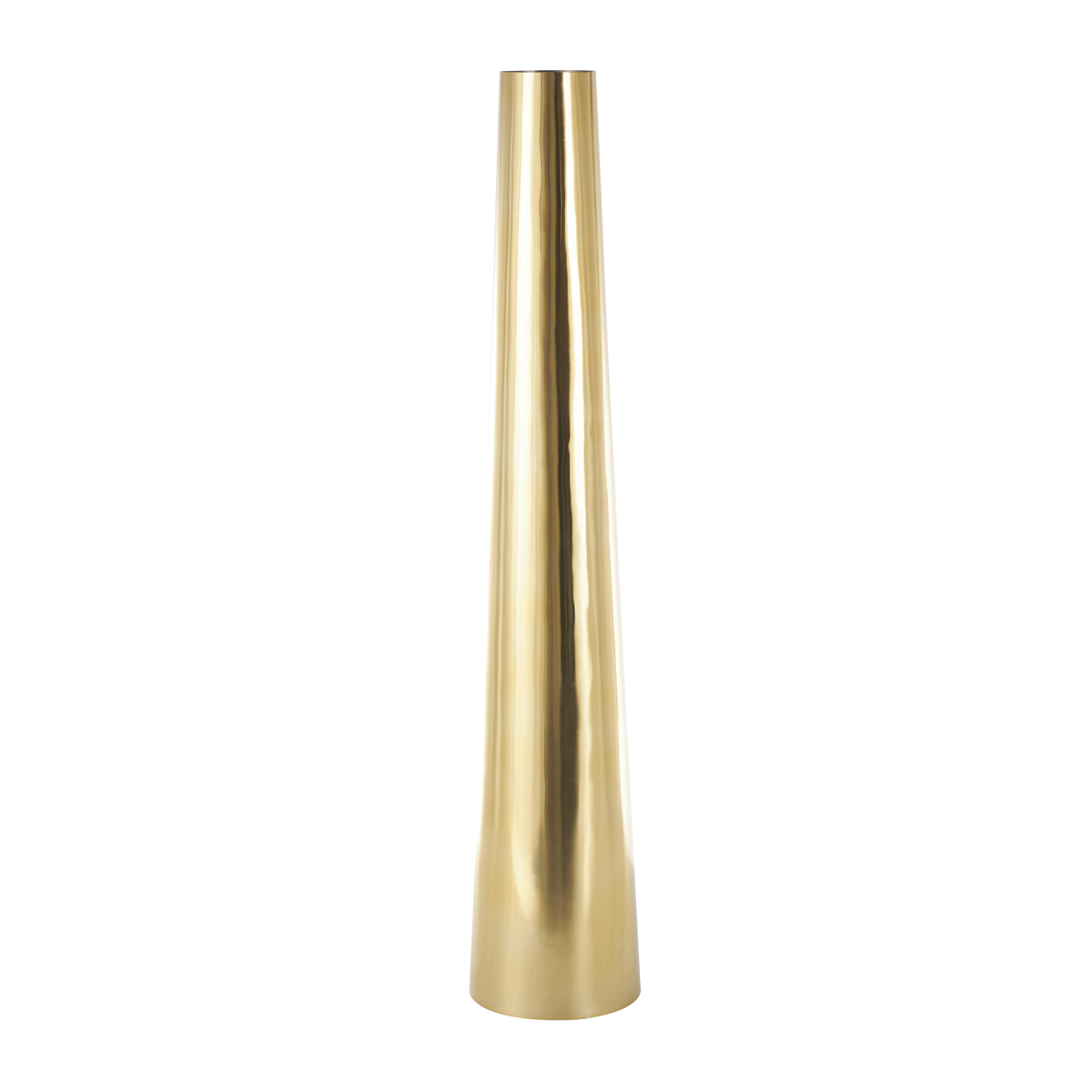 Bayberry Lane Decorative Tall Vase, Gold, large
