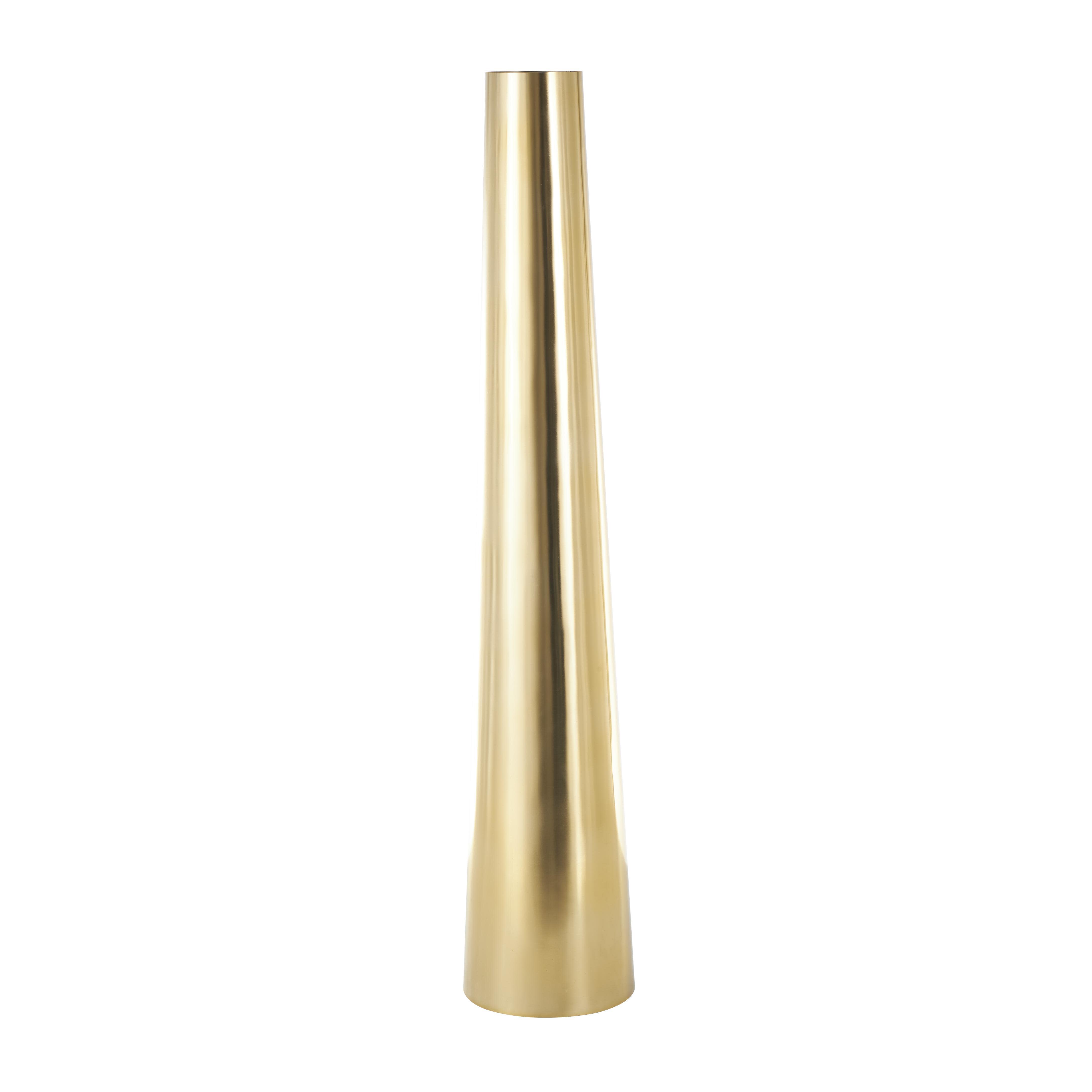 Bayberry Lane Decorative Tall Vase, Gold, large