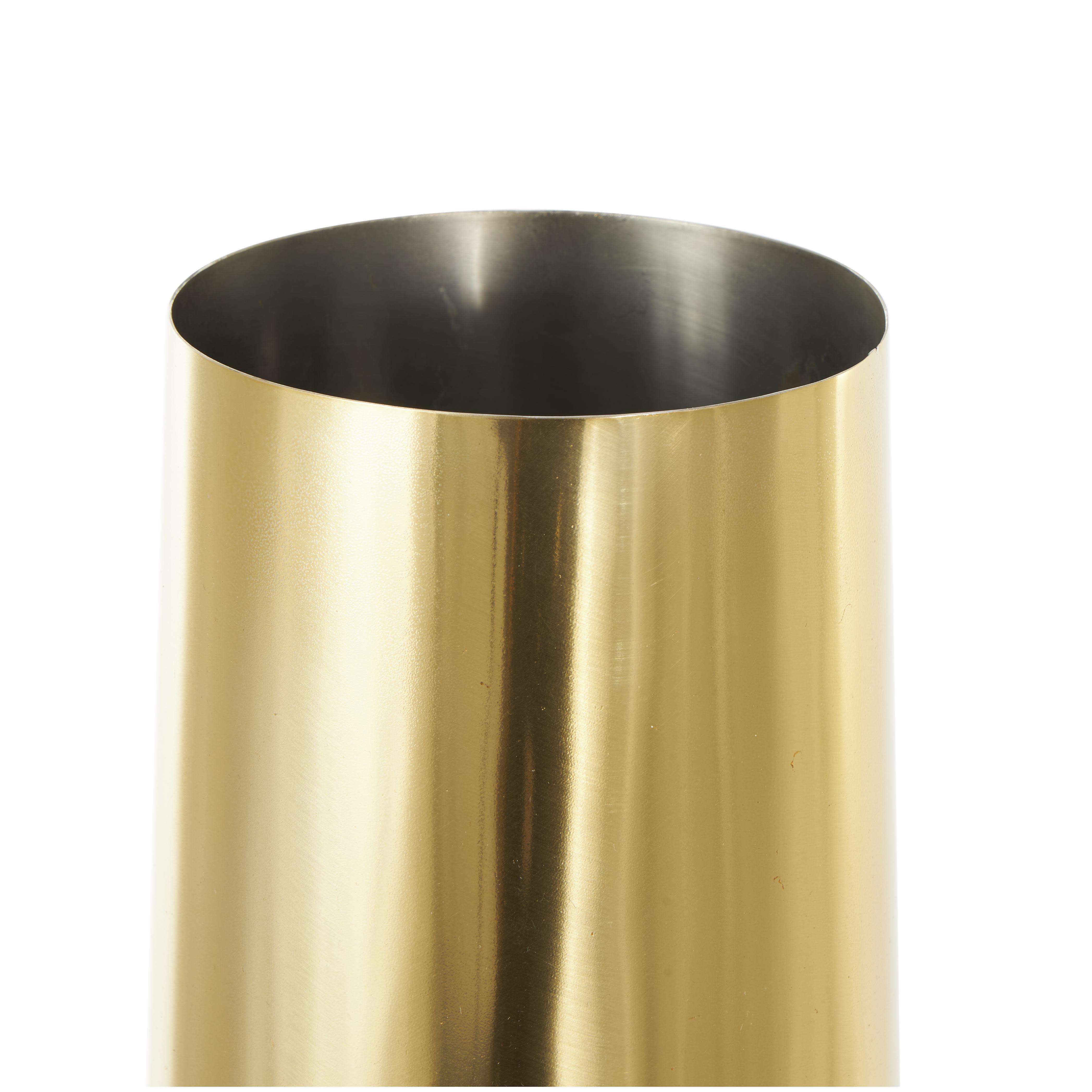 Bayberry Lane Decorative Tall Vase, Gold, large