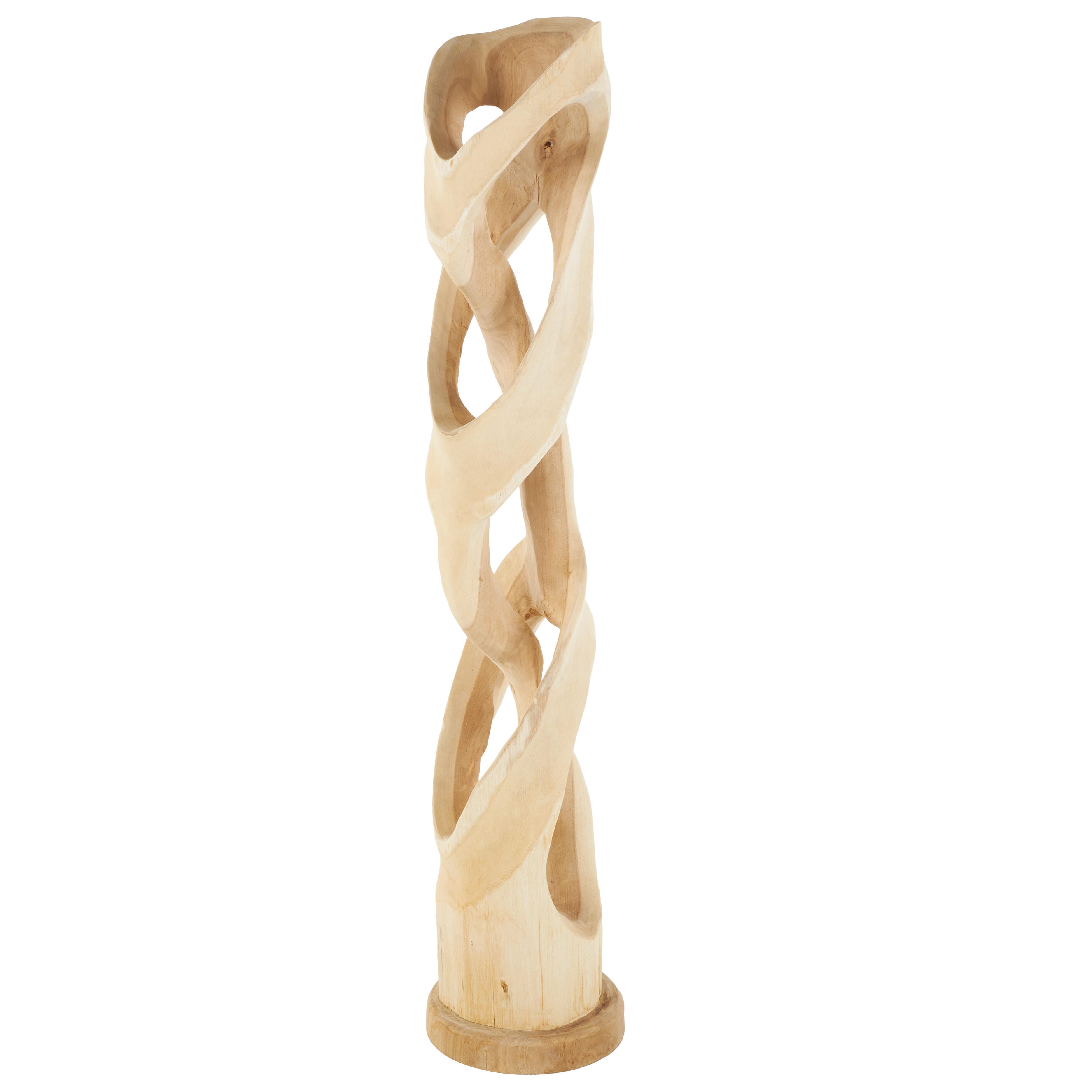 Bayberry Lane Decorative Live Edge Intertwined Post Floor Sculpture, , large