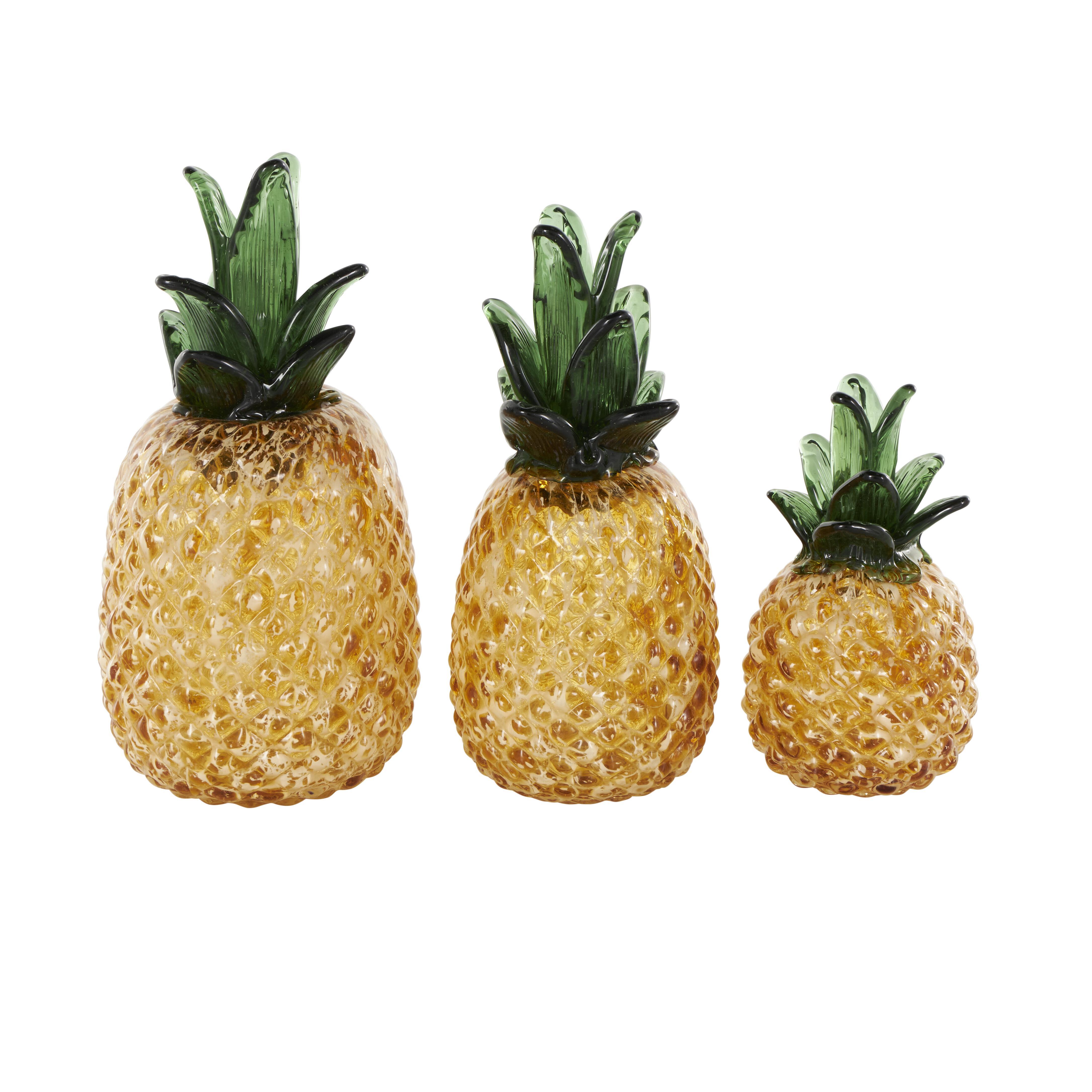 Bayberry Lane Decorative Pineapple Sculpture Set, , large