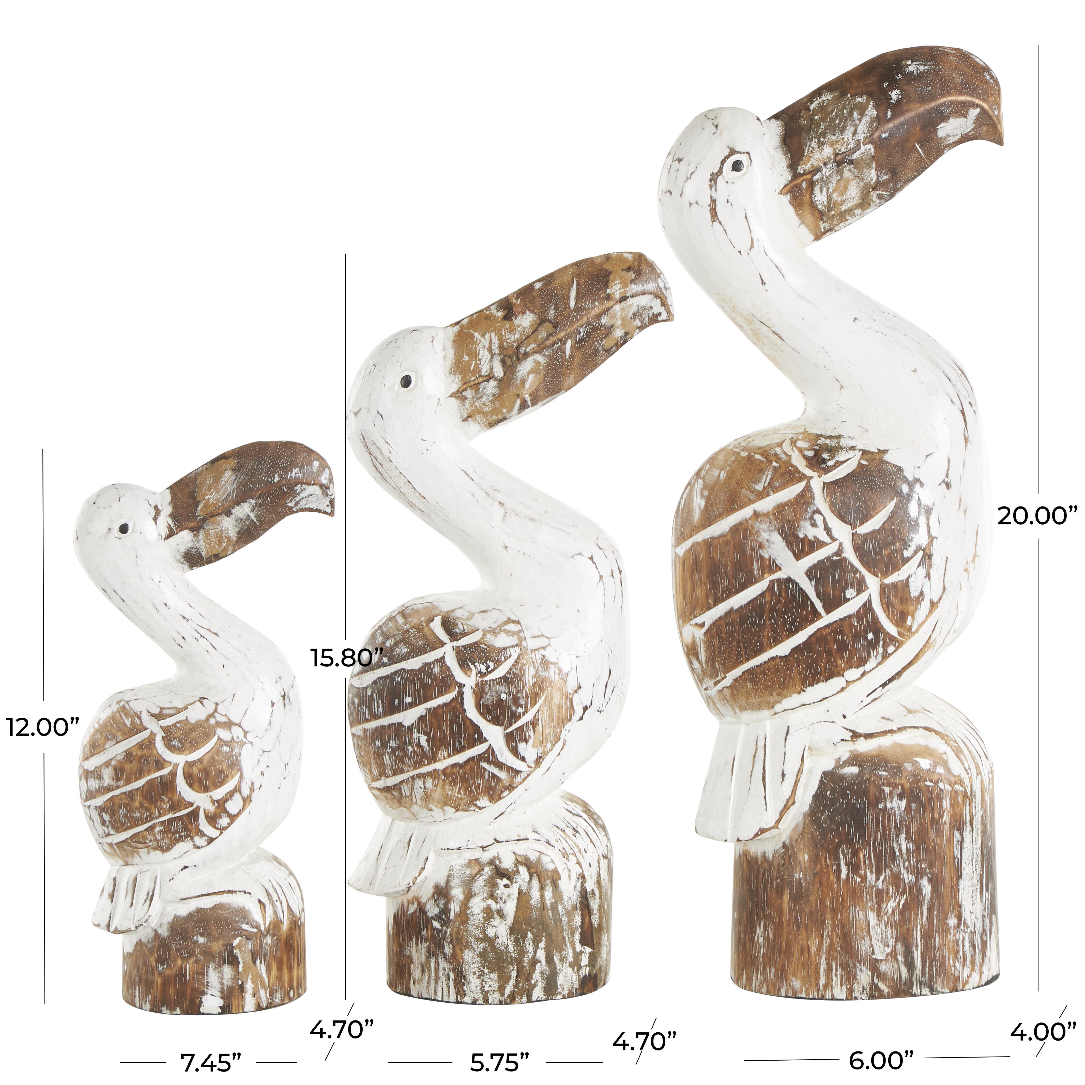 Bayberry Lane Pelican Sculpture Set, , large