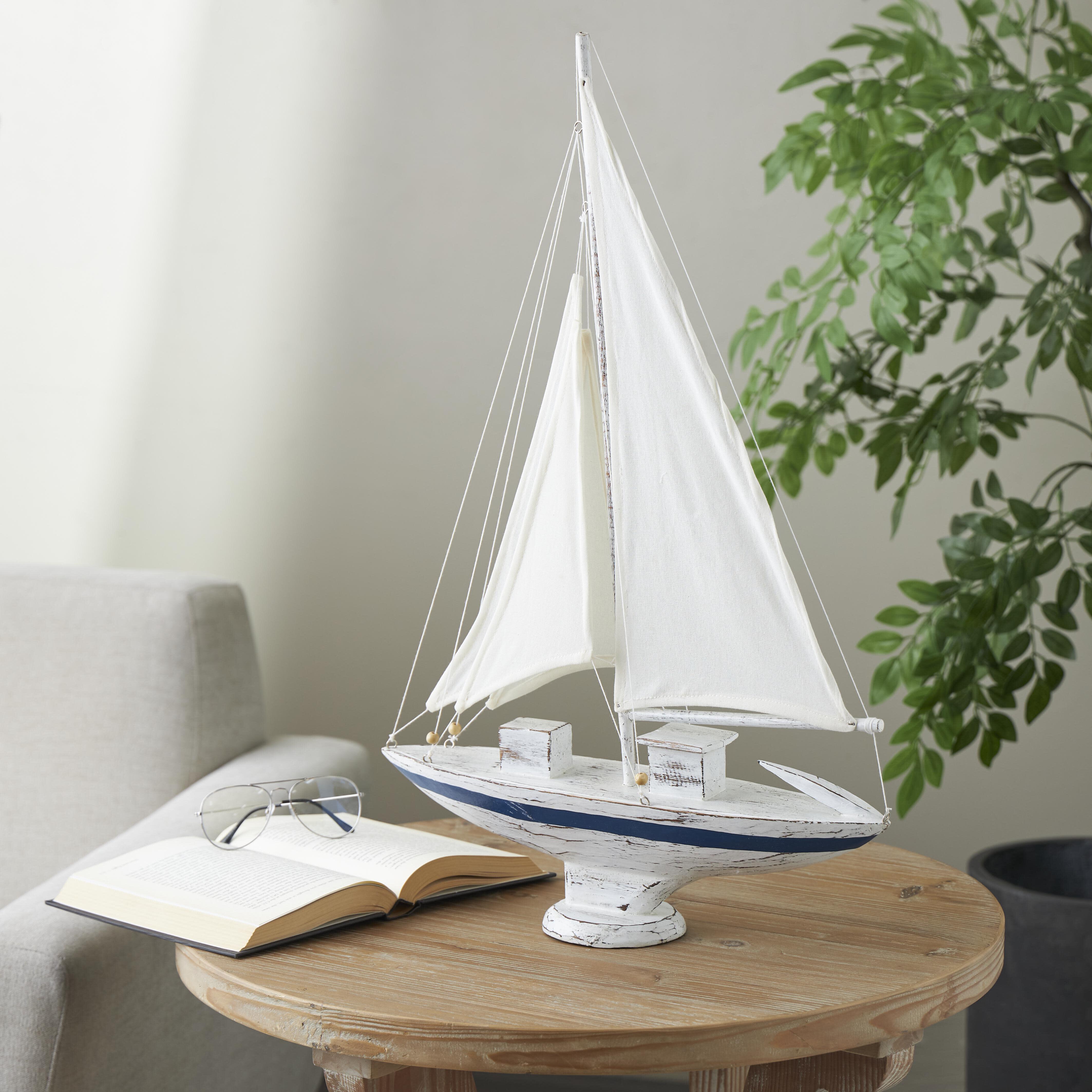 Bayberry Lane Sail Boat with Beaded Accents Sculpture, , rollover
