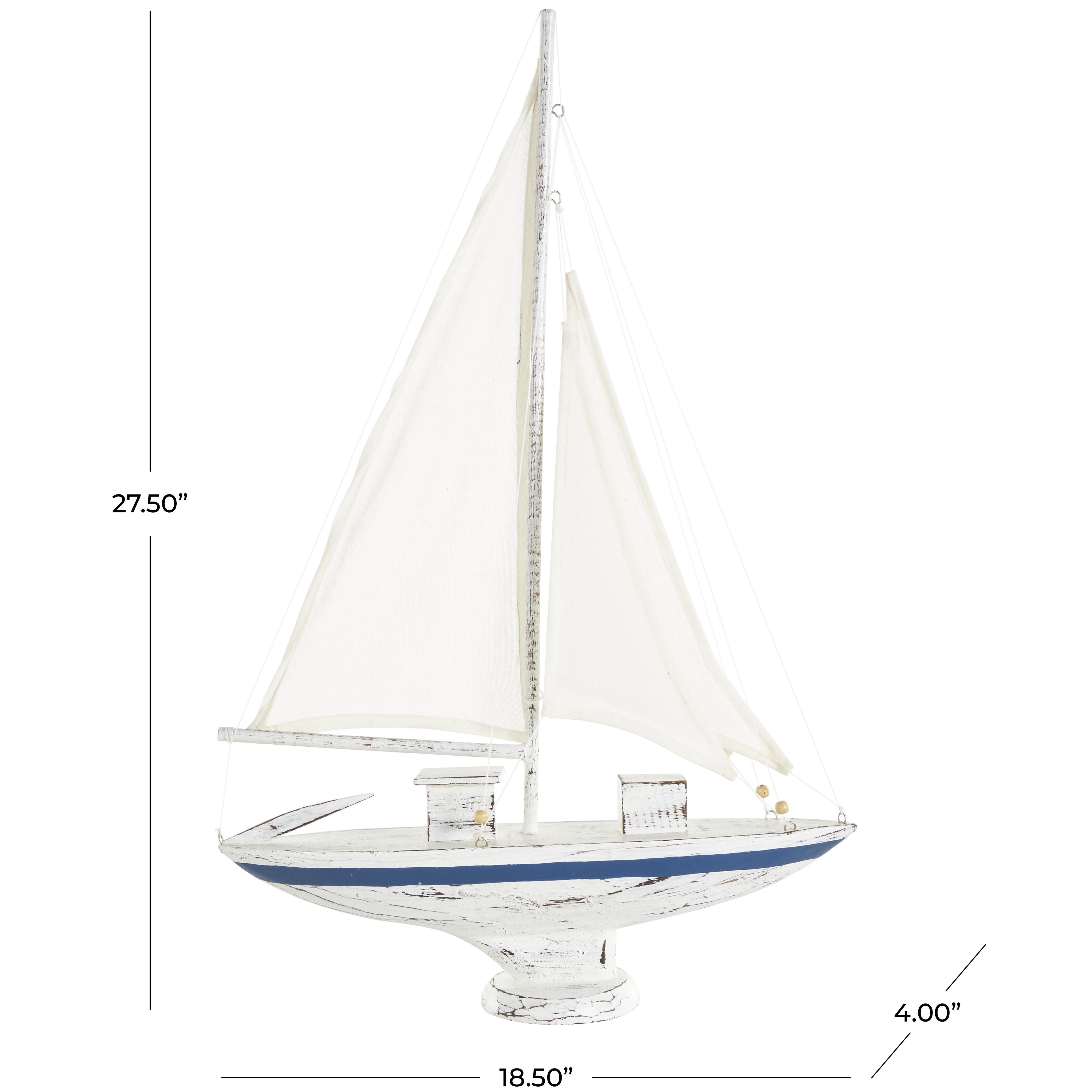 Bayberry Lane Sail Boat with Beaded Accents Sculpture, , large