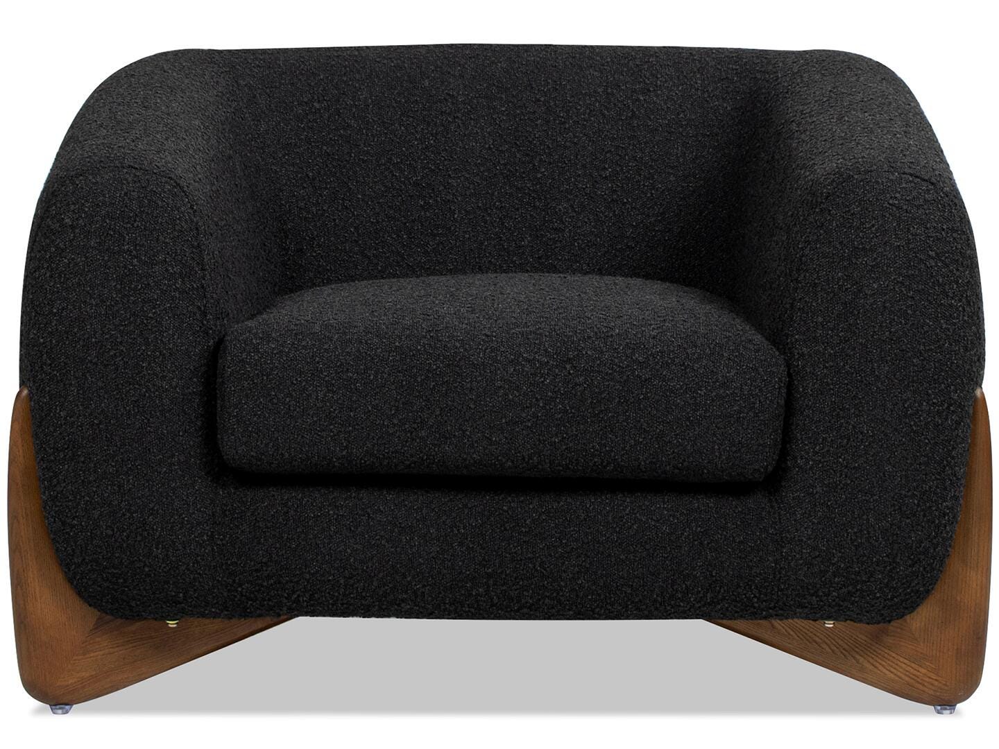 Jennifer Taylor Home Alpine Accent Arm Chair, Ebony Black, large