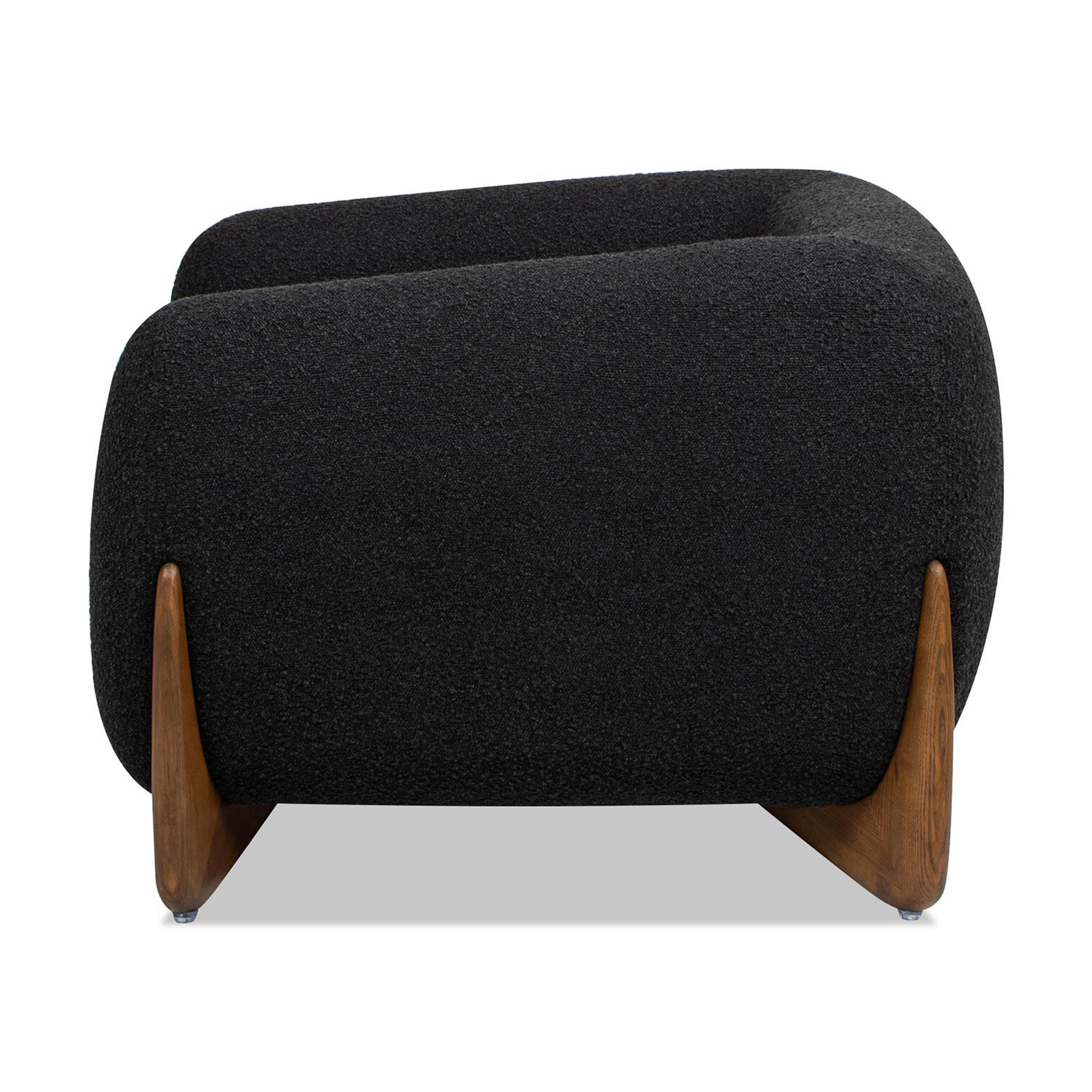 Jennifer Taylor Home Alpine Accent Arm Chair, Ebony Black, large