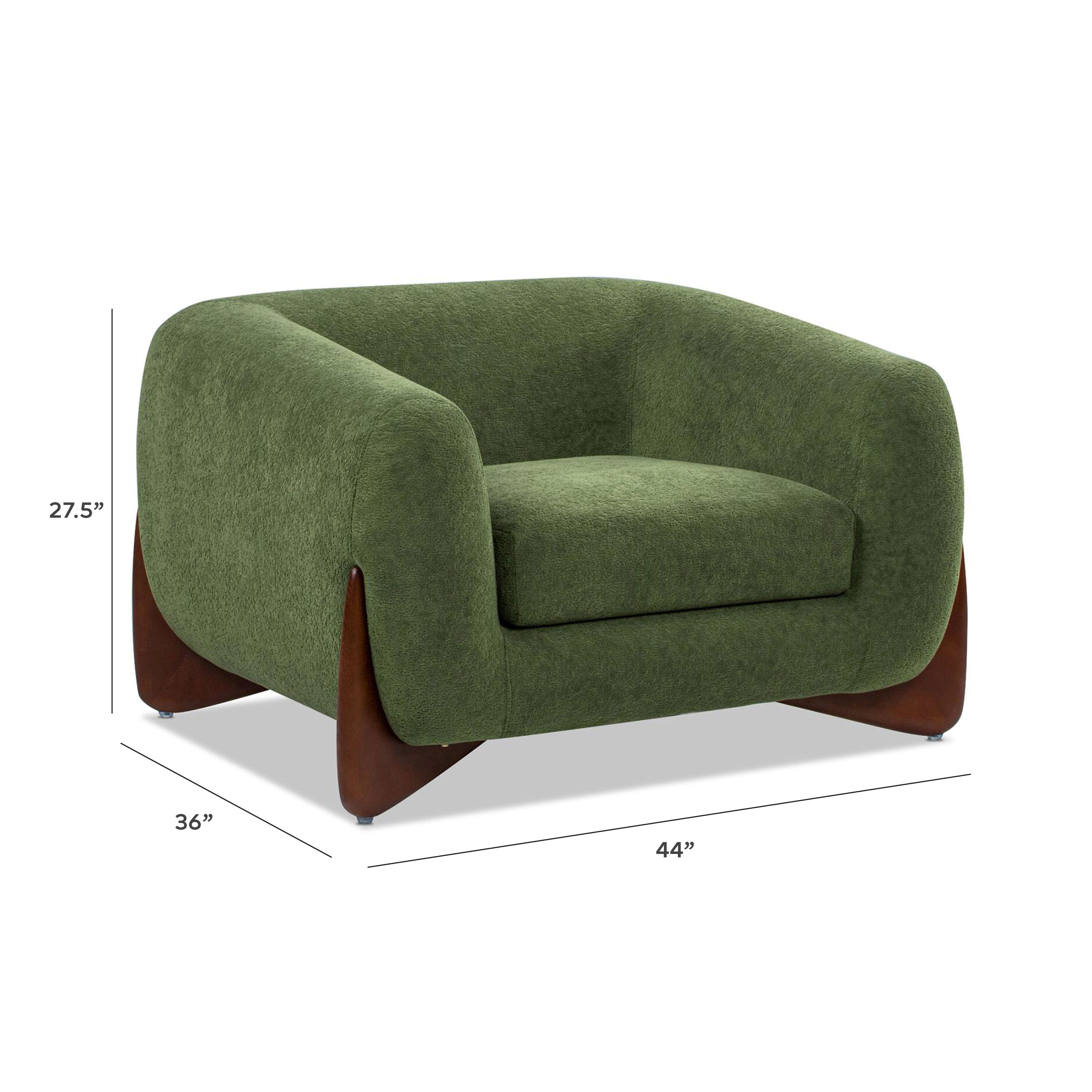 Jennifer Taylor Home Alpine Accent Arm Chair, Moss Green, large