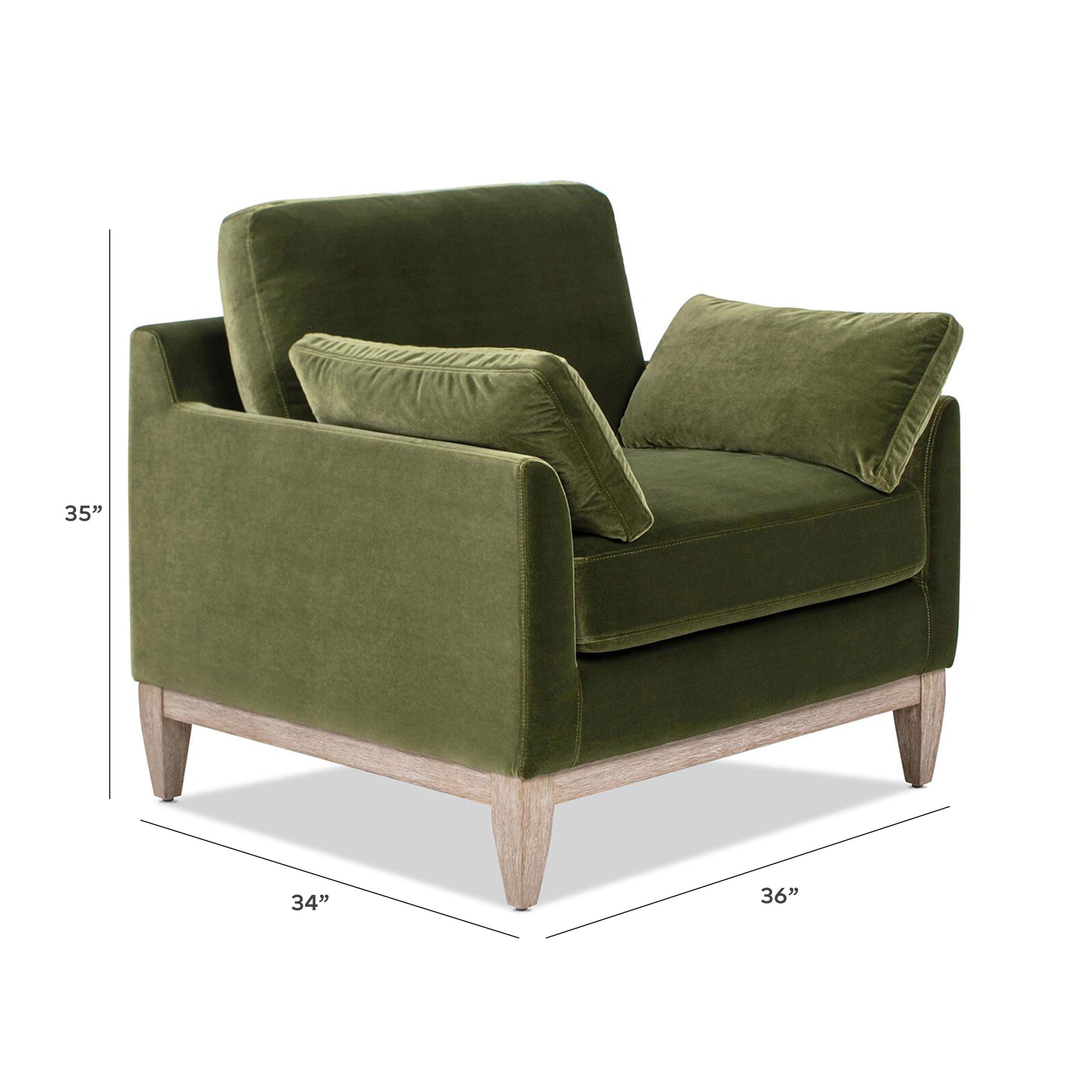 Jennifer Taylor Home Pasadena Accent Arm Chair, Olive Green, large